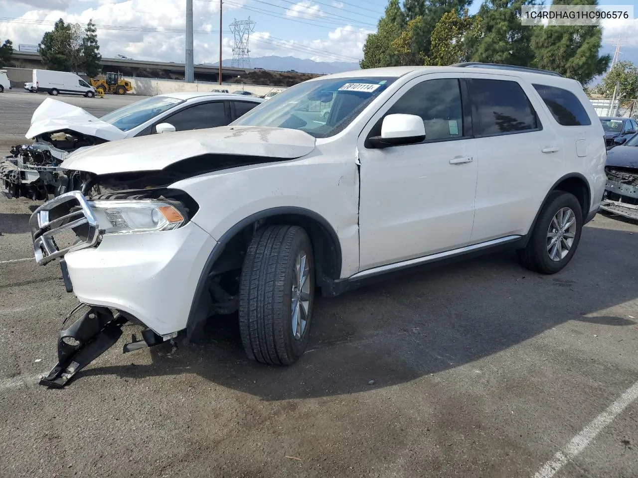 2017 Dodge Durango Sxt VIN: 1C4RDHAG1HC906576 Lot: 78101114