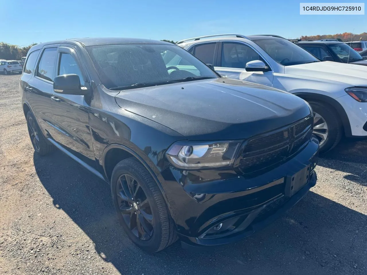 2017 Dodge Durango Gt VIN: 1C4RDJDG9HC725910 Lot: 78206184