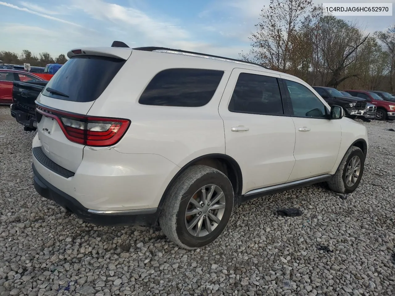 2017 Dodge Durango Sxt VIN: 1C4RDJAG6HC652970 Lot: 78480564