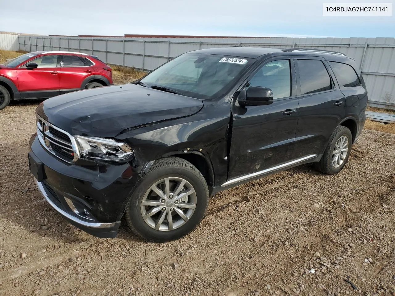 2017 Dodge Durango Sxt VIN: 1C4RDJAG7HC741141 Lot: 78673524