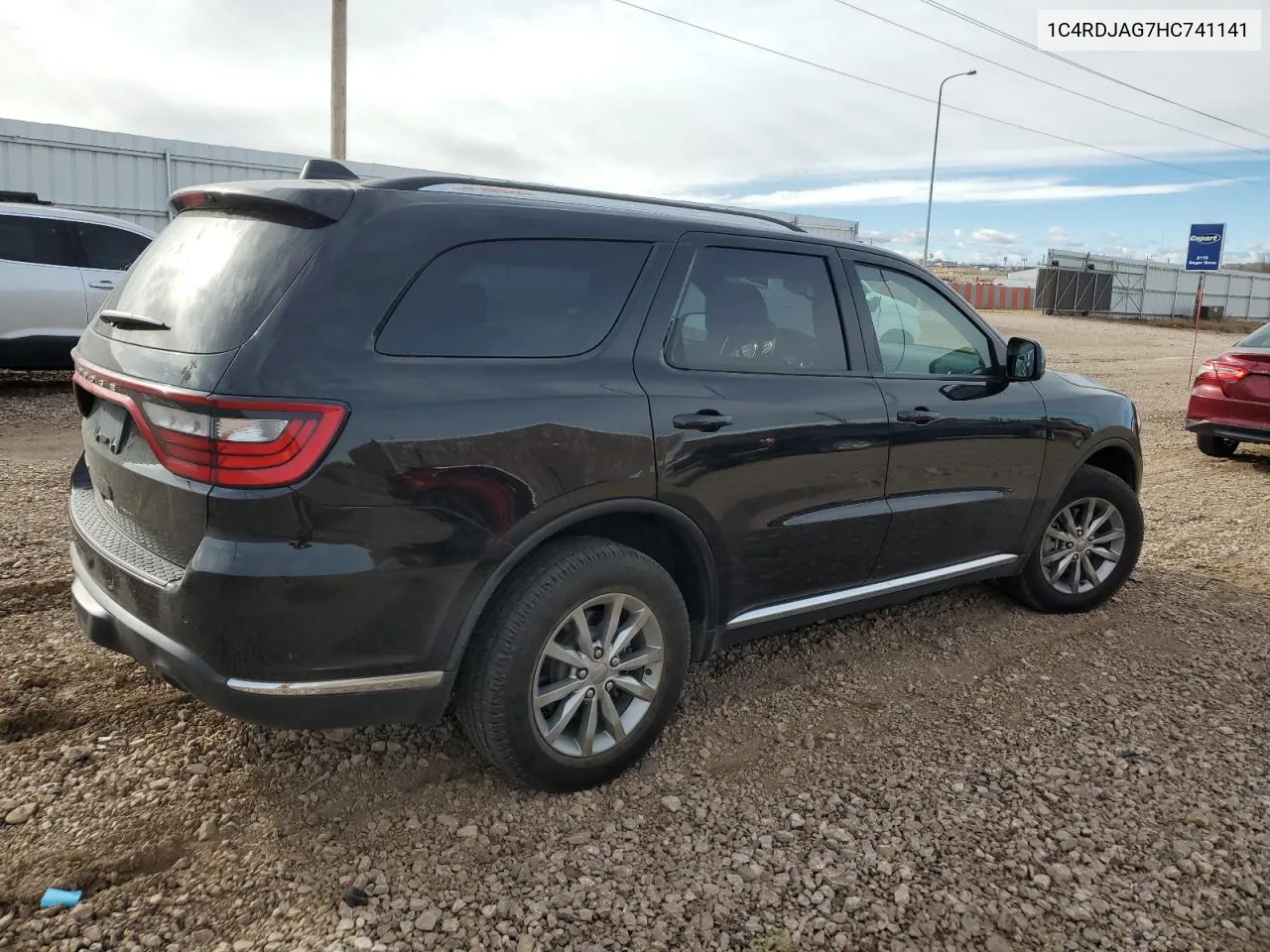 2017 Dodge Durango Sxt VIN: 1C4RDJAG7HC741141 Lot: 78673524