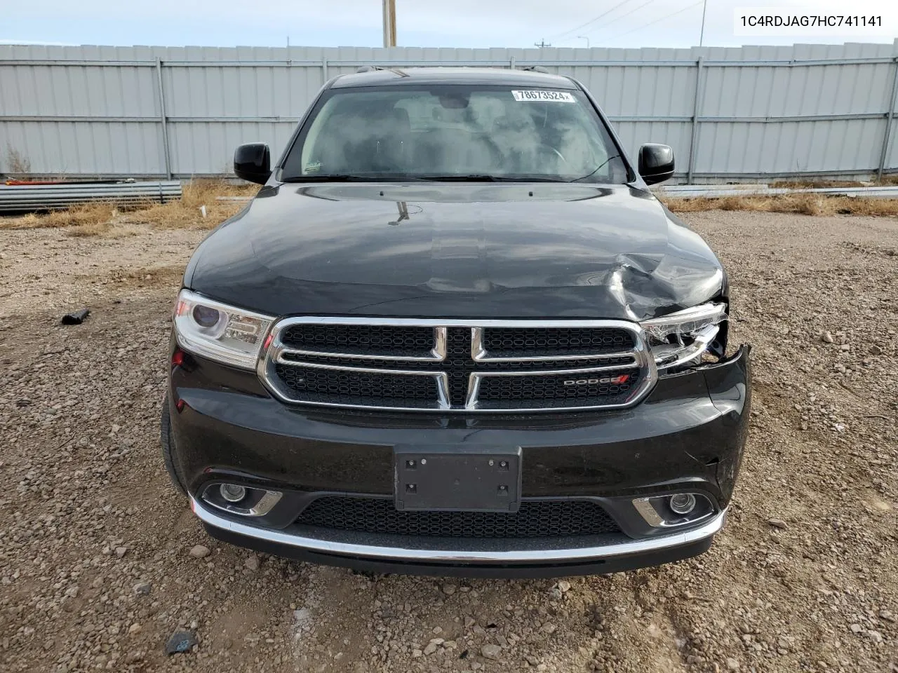 2017 Dodge Durango Sxt VIN: 1C4RDJAG7HC741141 Lot: 78673524