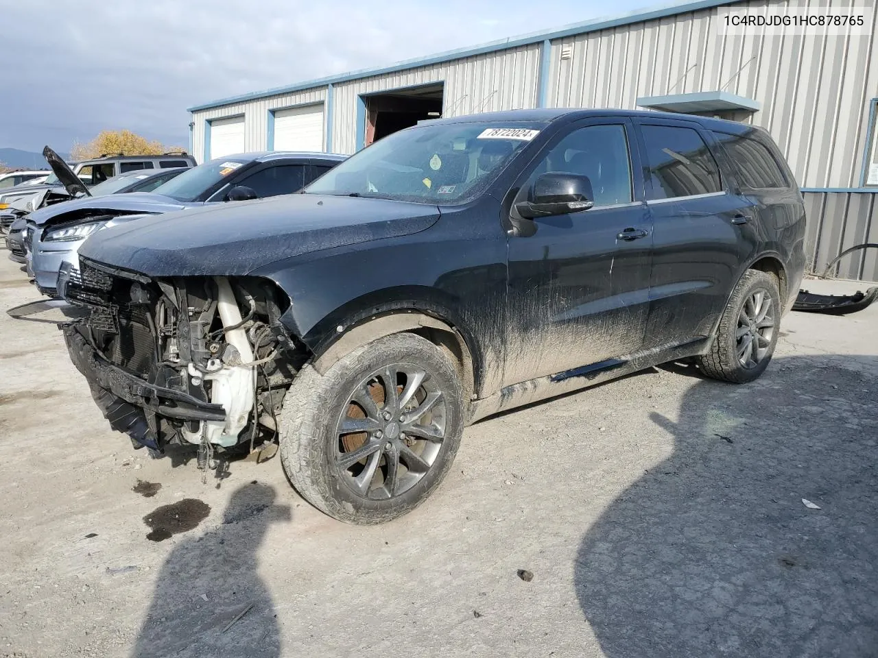 2017 Dodge Durango Gt VIN: 1C4RDJDG1HC878765 Lot: 78722024