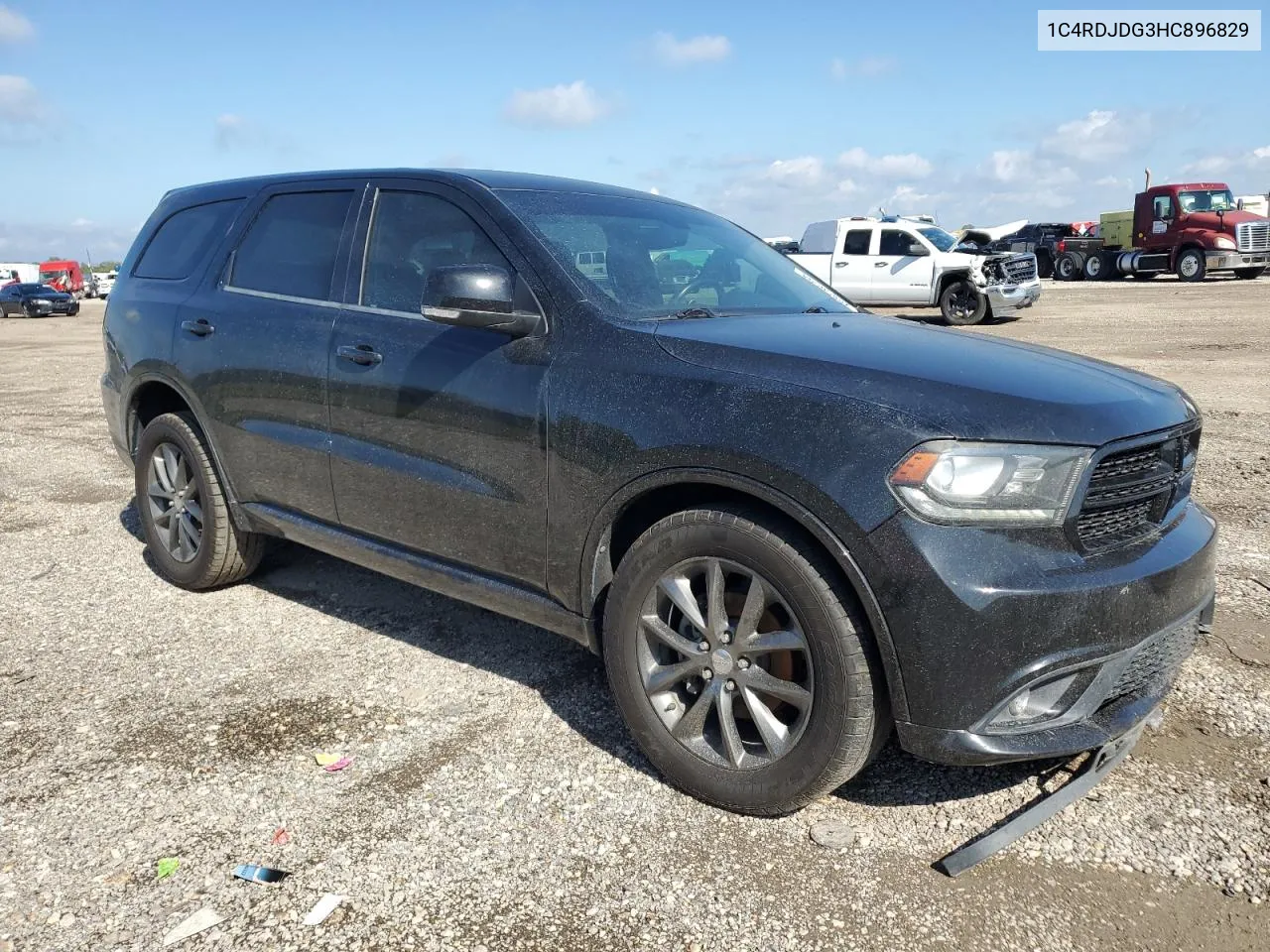 2017 Dodge Durango Gt VIN: 1C4RDJDG3HC896829 Lot: 78850594