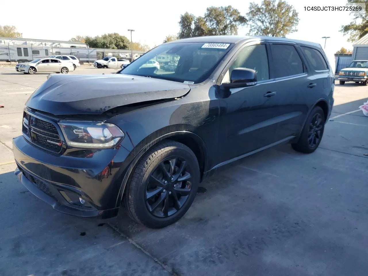 2017 Dodge Durango R/T VIN: 1C4SDJCT3HC725269 Lot: 78865494