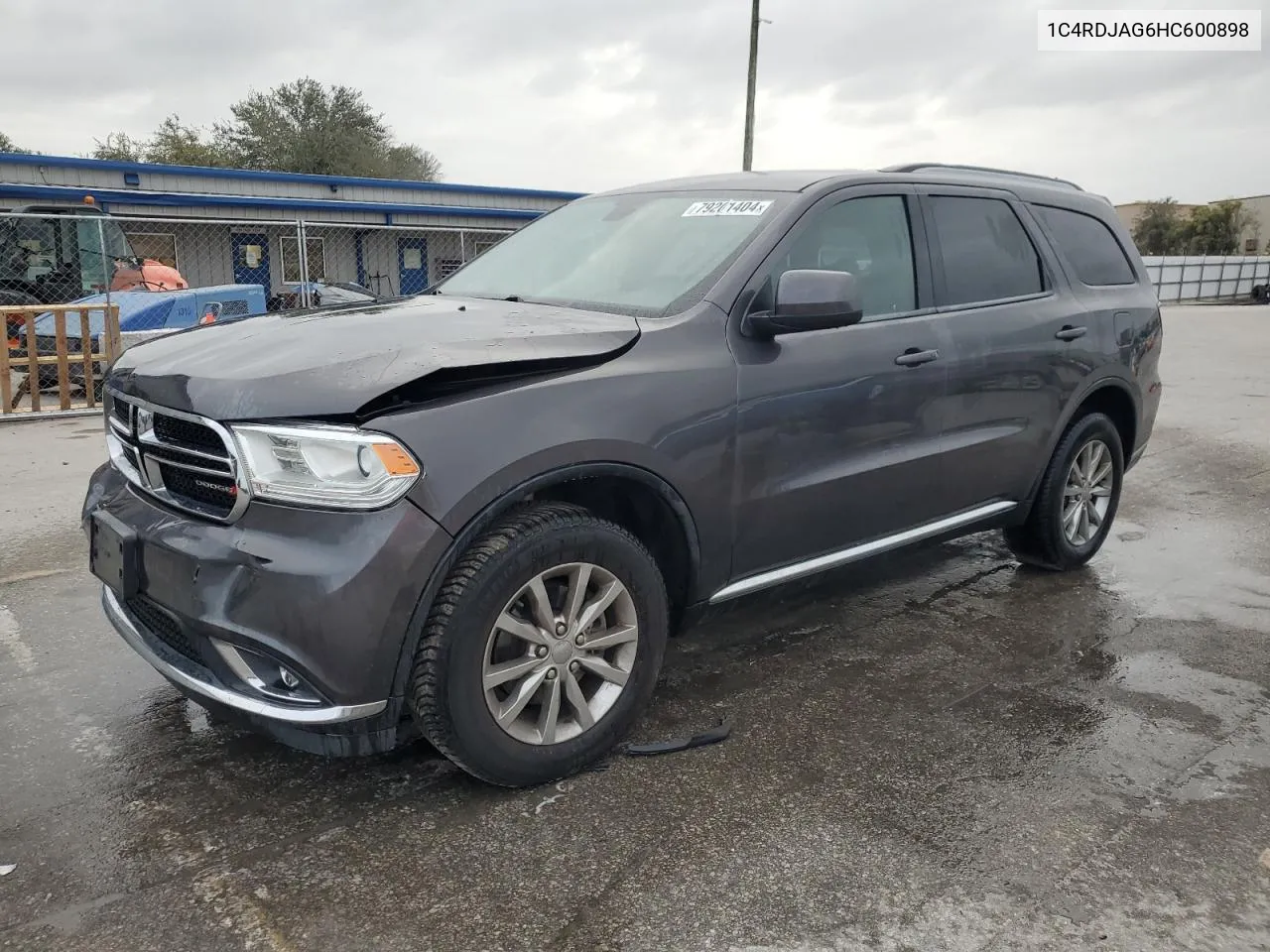 2017 Dodge Durango Sxt VIN: 1C4RDJAG6HC600898 Lot: 79201404