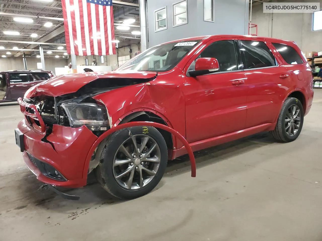 2017 Dodge Durango Gt VIN: 1C4RDJDG5HC775140 Lot: 80312664