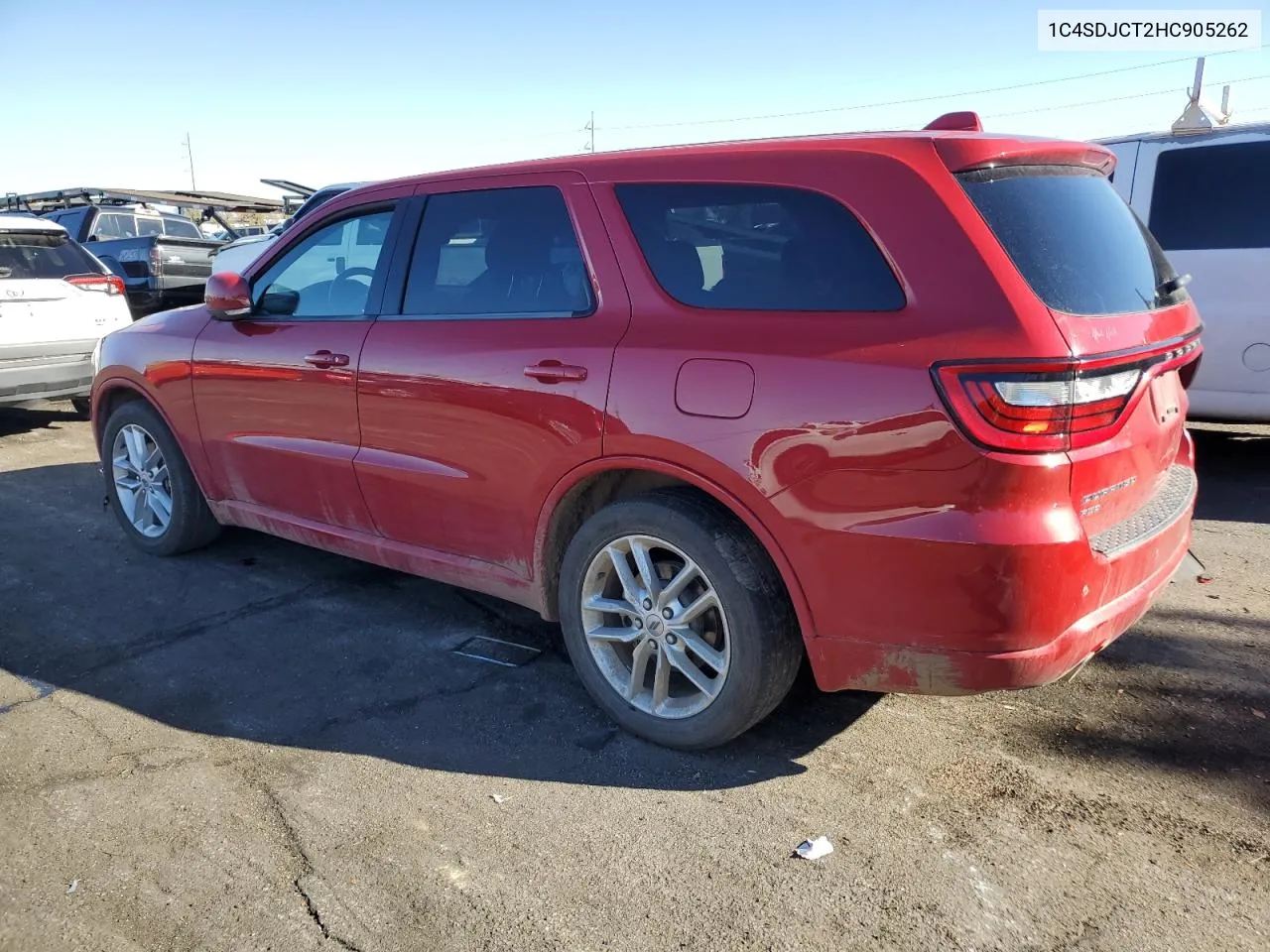 2017 Dodge Durango R/T VIN: 1C4SDJCT2HC905262 Lot: 80676524