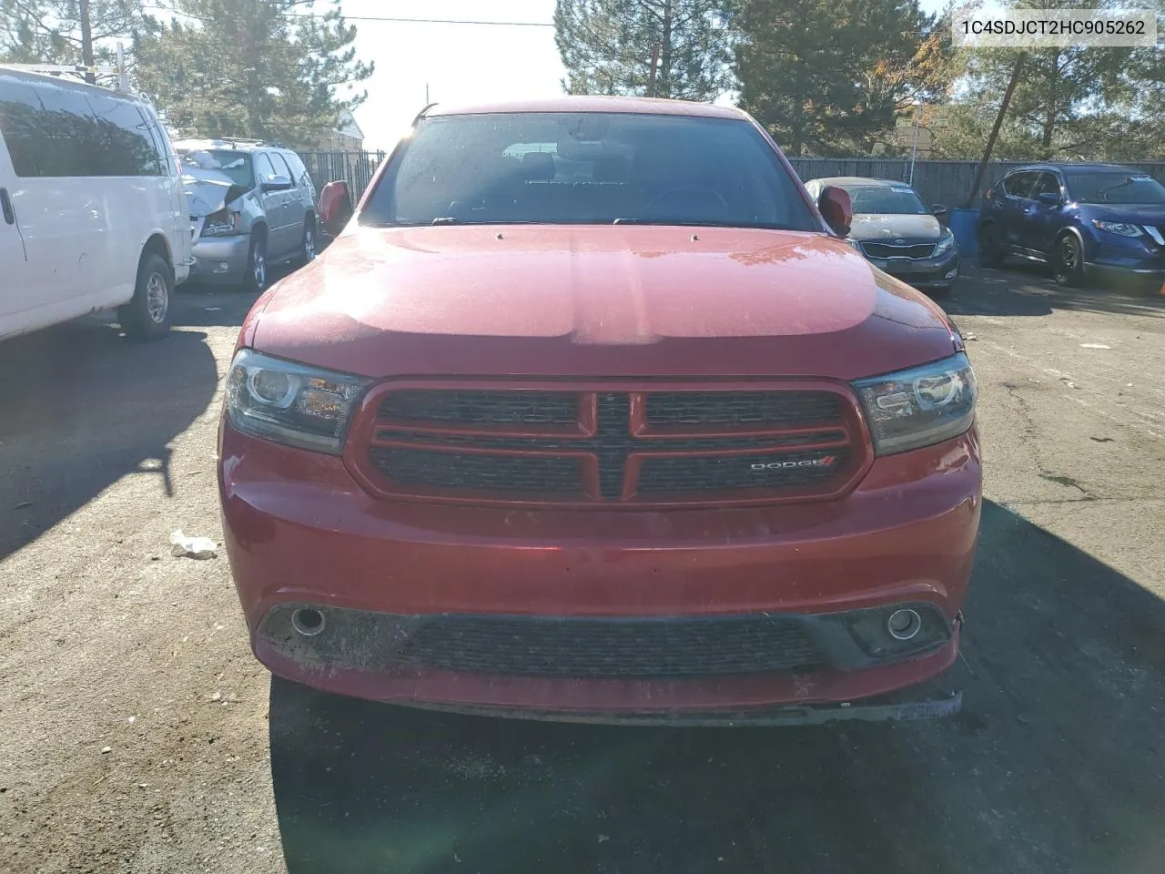 2017 Dodge Durango R/T VIN: 1C4SDJCT2HC905262 Lot: 80676524