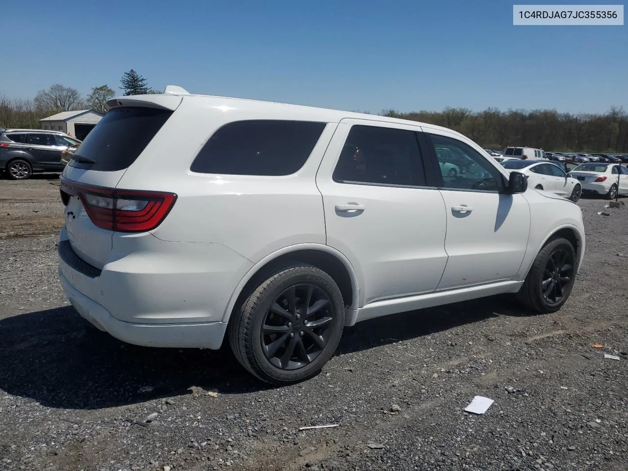 2018 Dodge Durango Sxt VIN: 1C4RDJAG7JC355356 Lot: 52094074