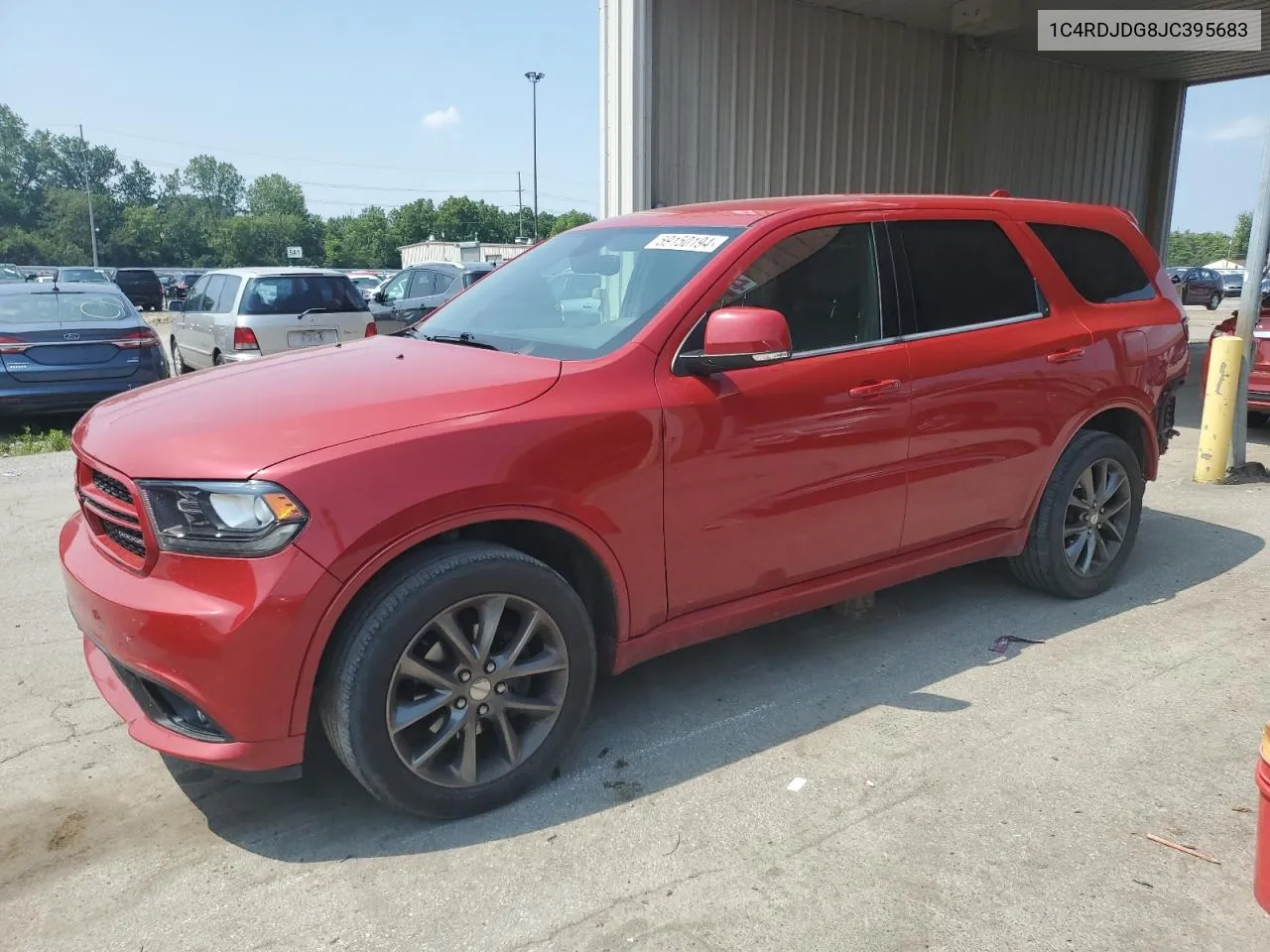 2018 Dodge Durango Gt VIN: 1C4RDJDG8JC395683 Lot: 59150194