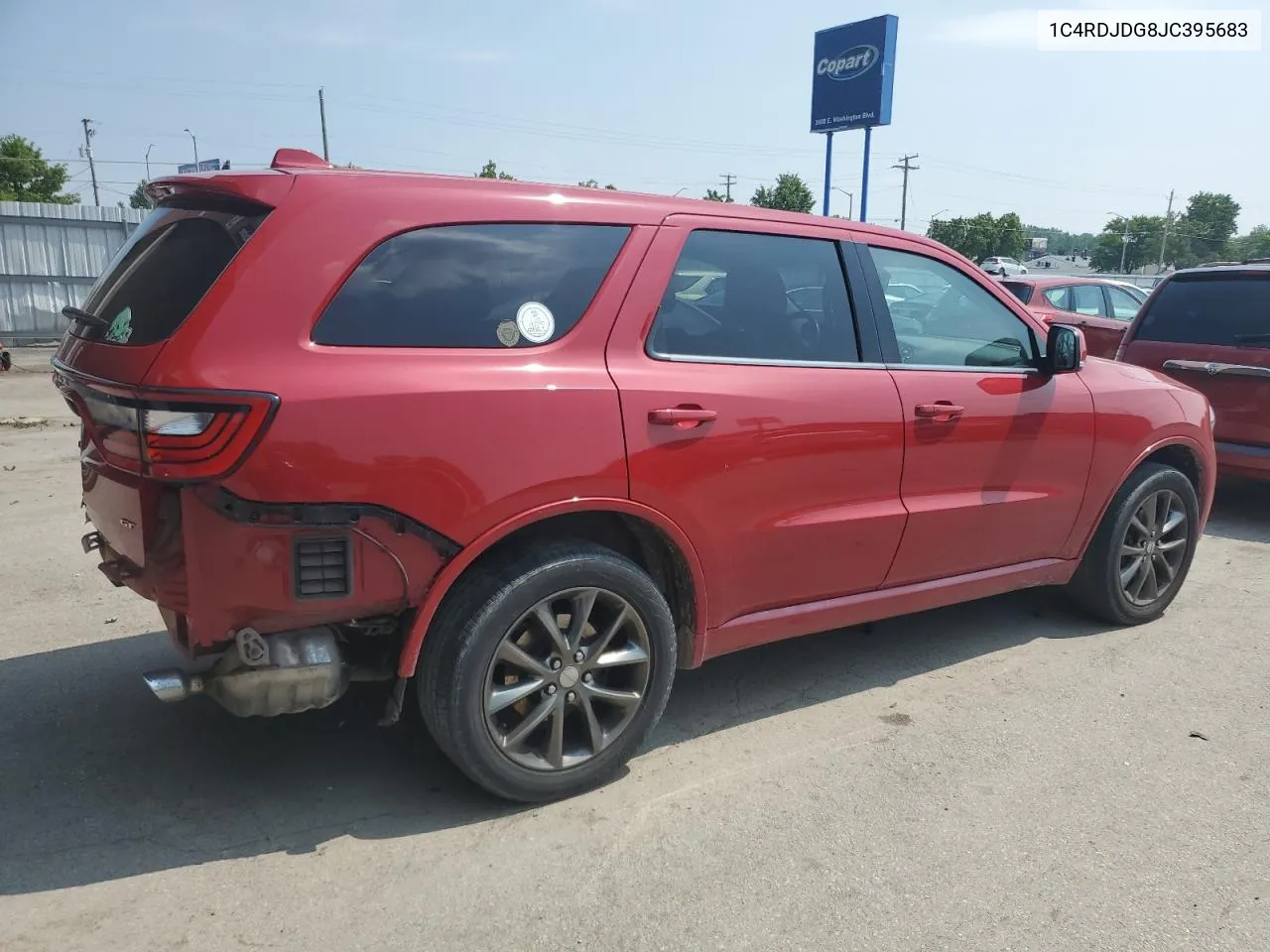 2018 Dodge Durango Gt VIN: 1C4RDJDG8JC395683 Lot: 59150194