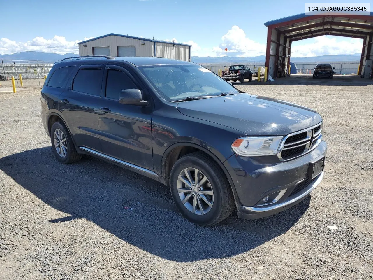 2018 Dodge Durango Sxt VIN: 1C4RDJAG0JC385346 Lot: 59709314