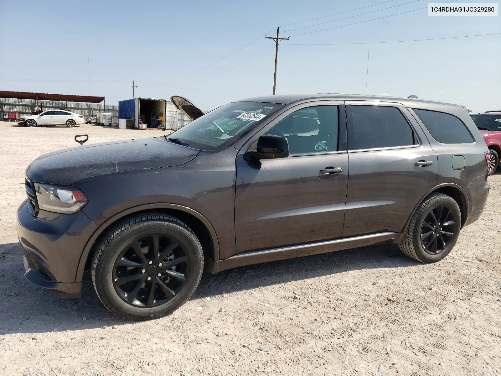 2018 Dodge Durango Sxt VIN: 1C4RDHAG1JC329280 Lot: 63332644