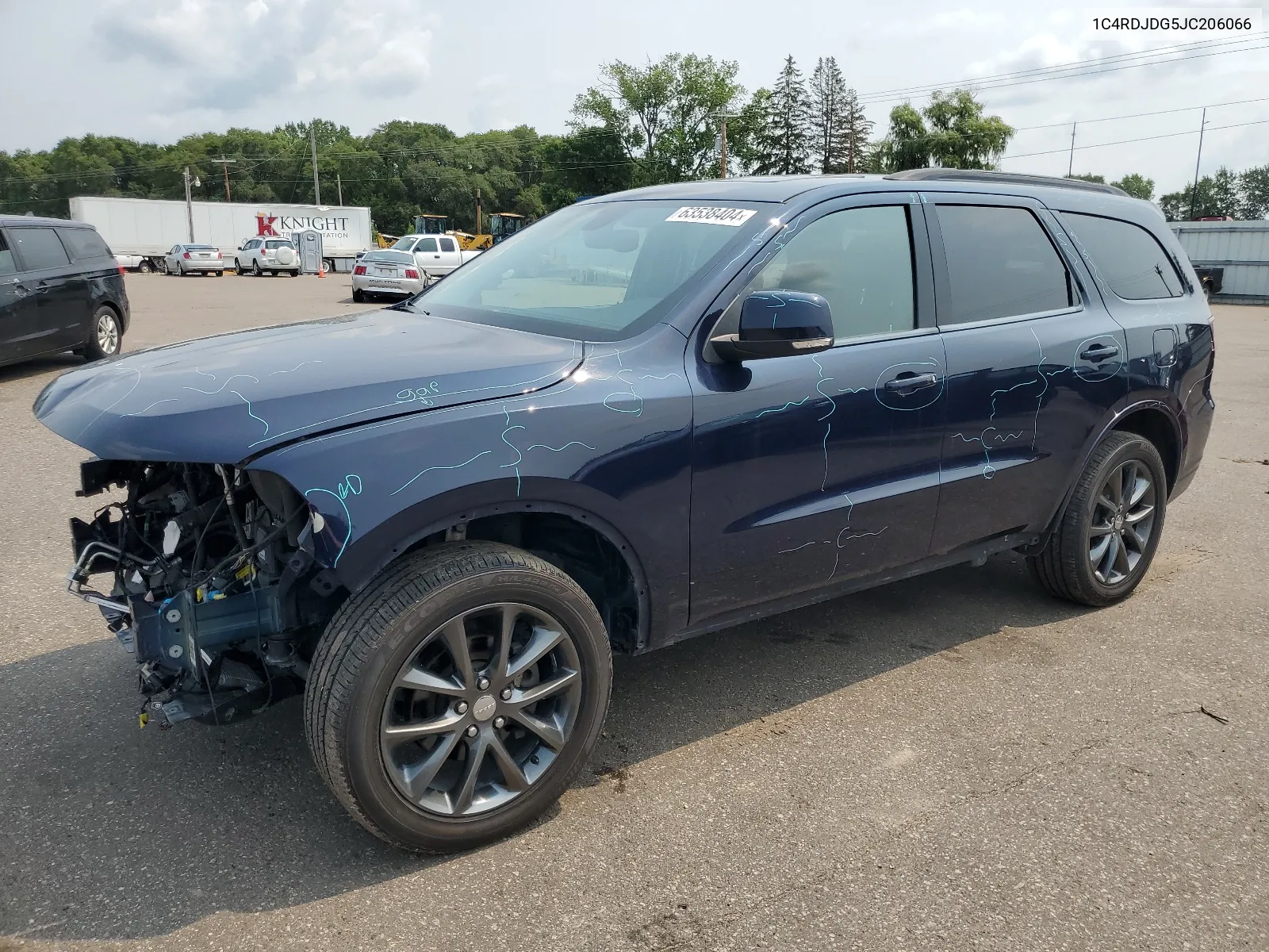 2018 Dodge Durango Gt VIN: 1C4RDJDG5JC206066 Lot: 63538404