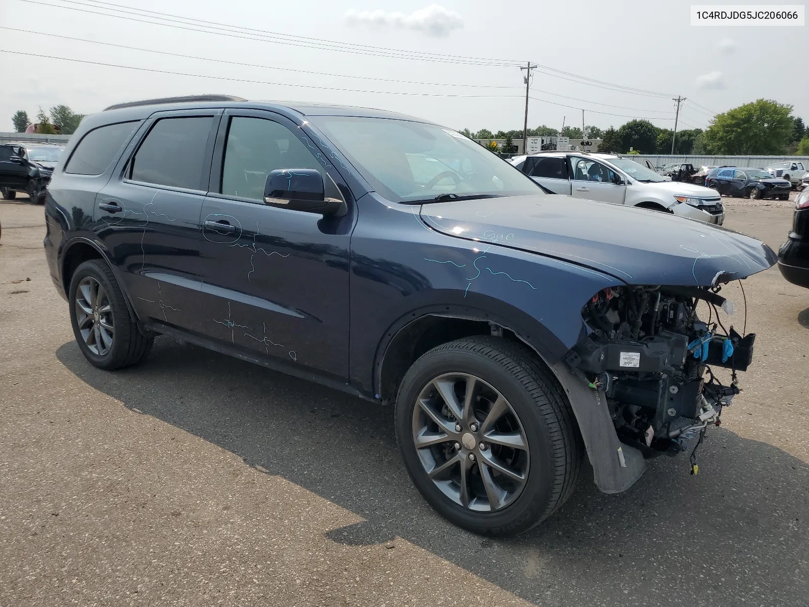 2018 Dodge Durango Gt VIN: 1C4RDJDG5JC206066 Lot: 63538404