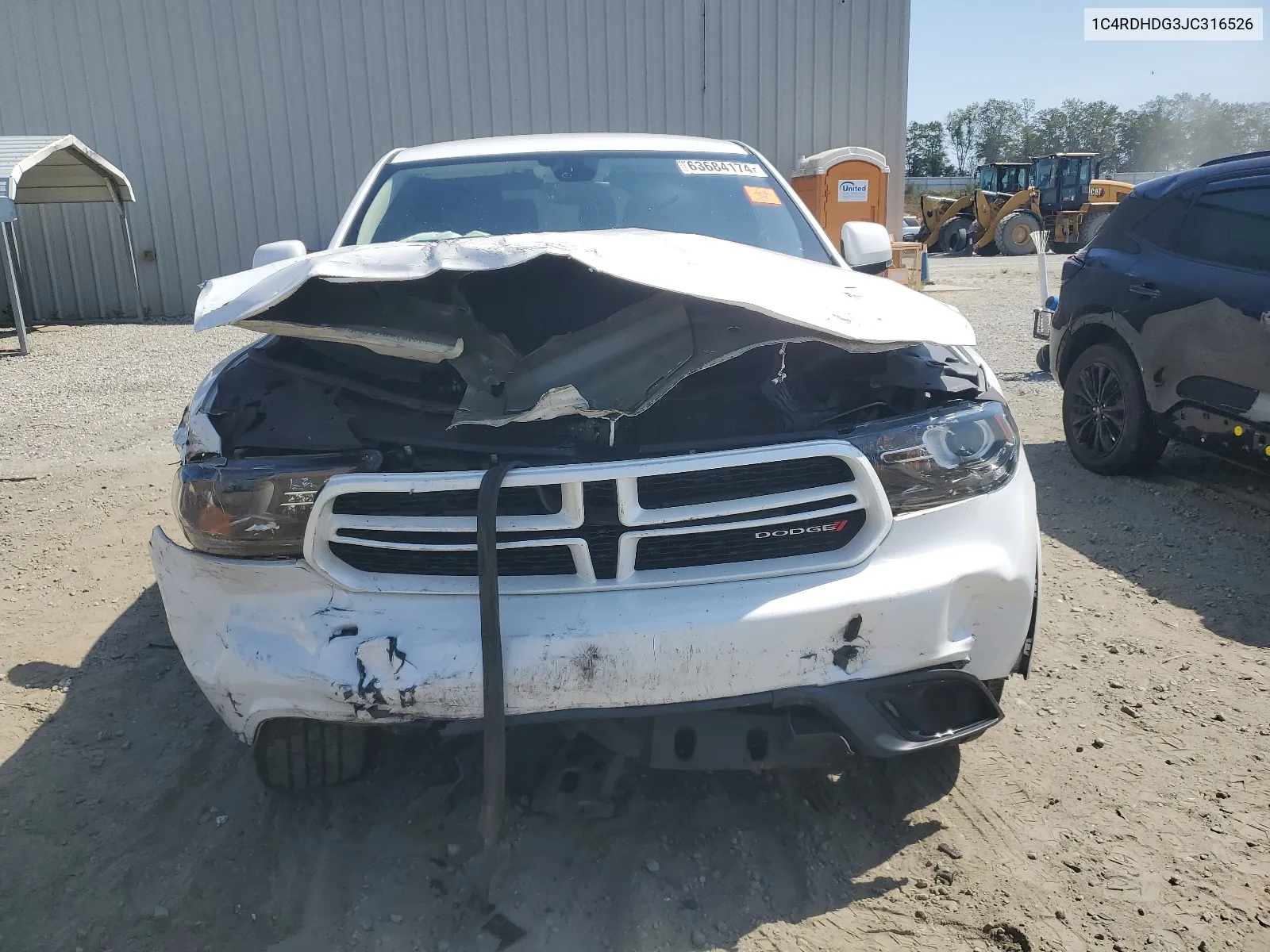 2018 Dodge Durango Gt VIN: 1C4RDHDG3JC316526 Lot: 63684174