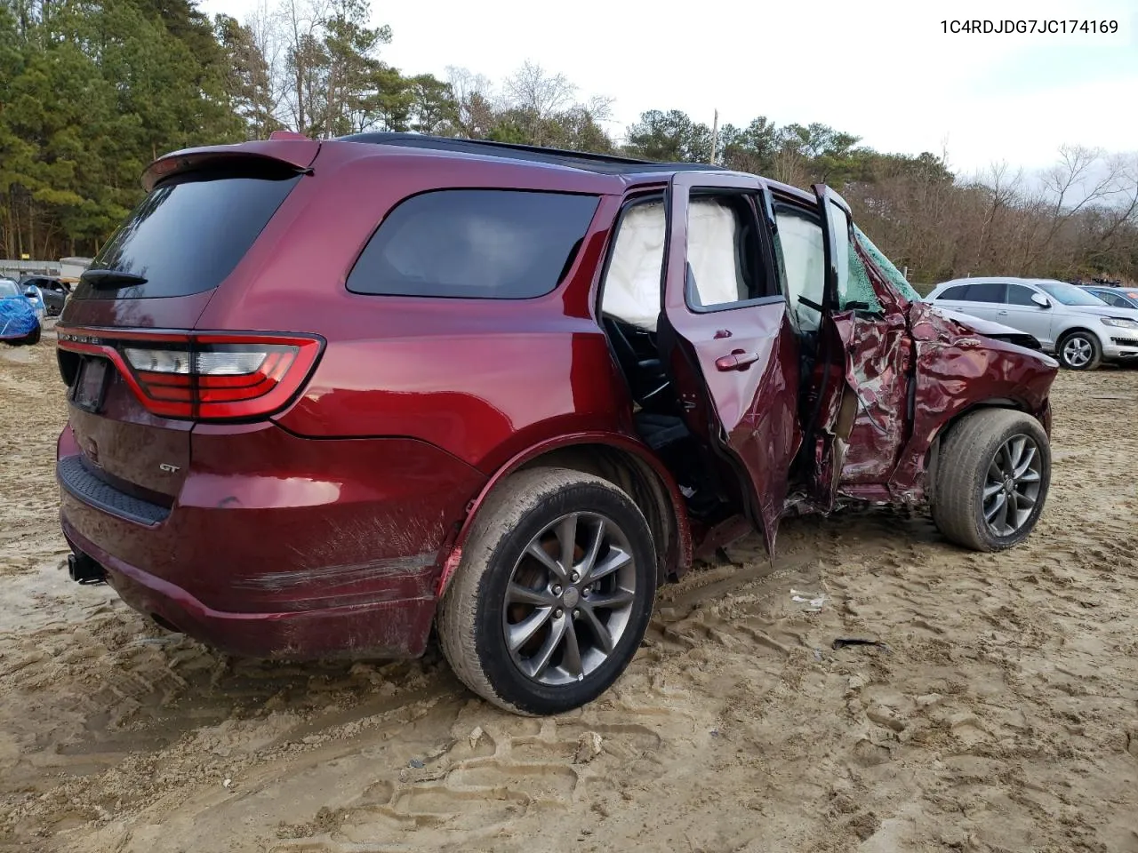 1C4RDJDG7JC174169 2018 Dodge Durango Gt