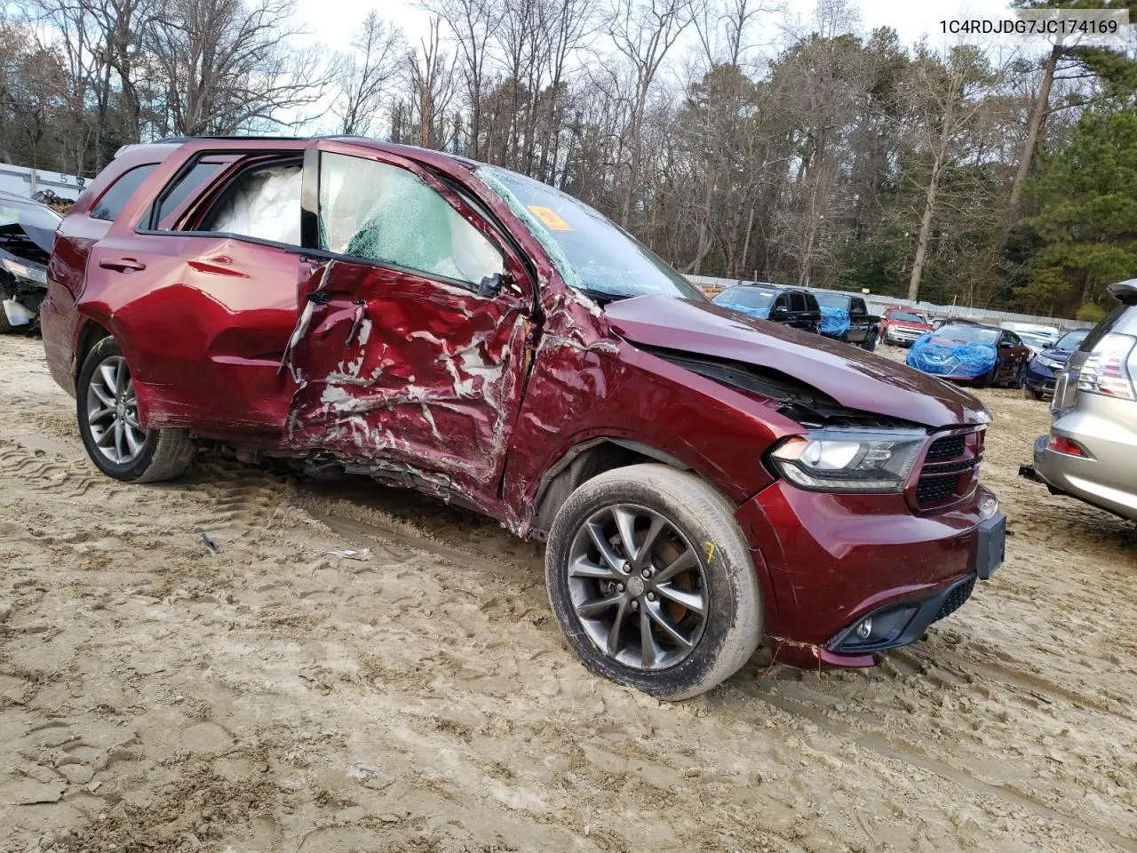 1C4RDJDG7JC174169 2018 Dodge Durango Gt