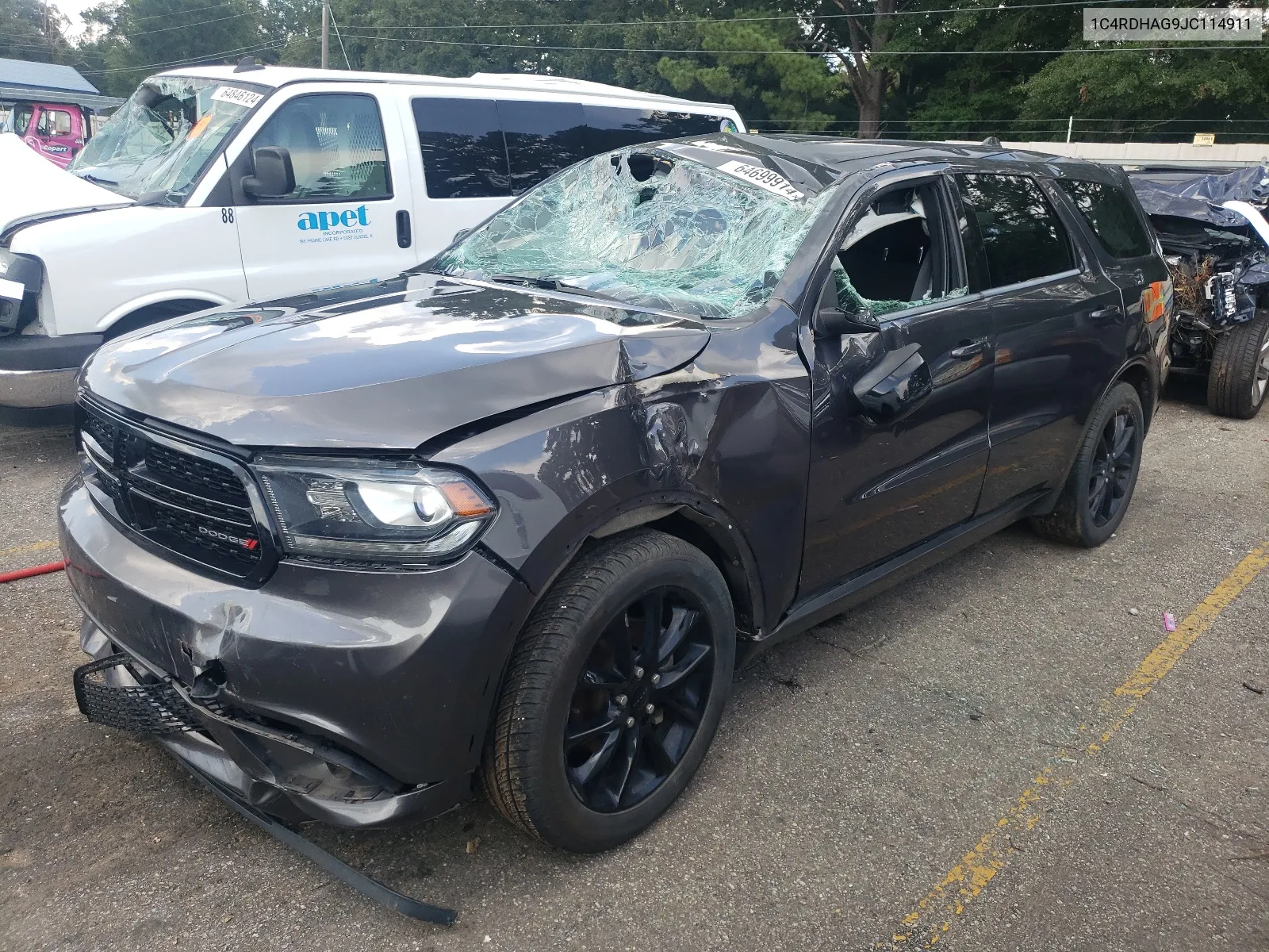 2018 Dodge Durango Sxt VIN: 1C4RDHAG9JC114911 Lot: 64699914