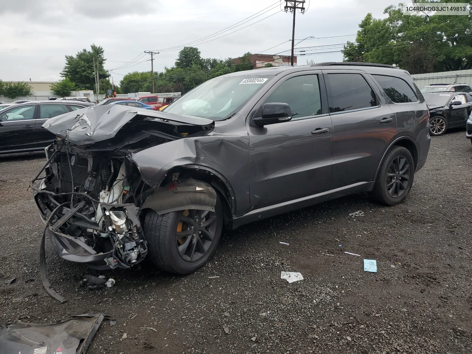 2018 Dodge Durango Gt VIN: 1C4RDHDG3JC149813 Lot: 65000244