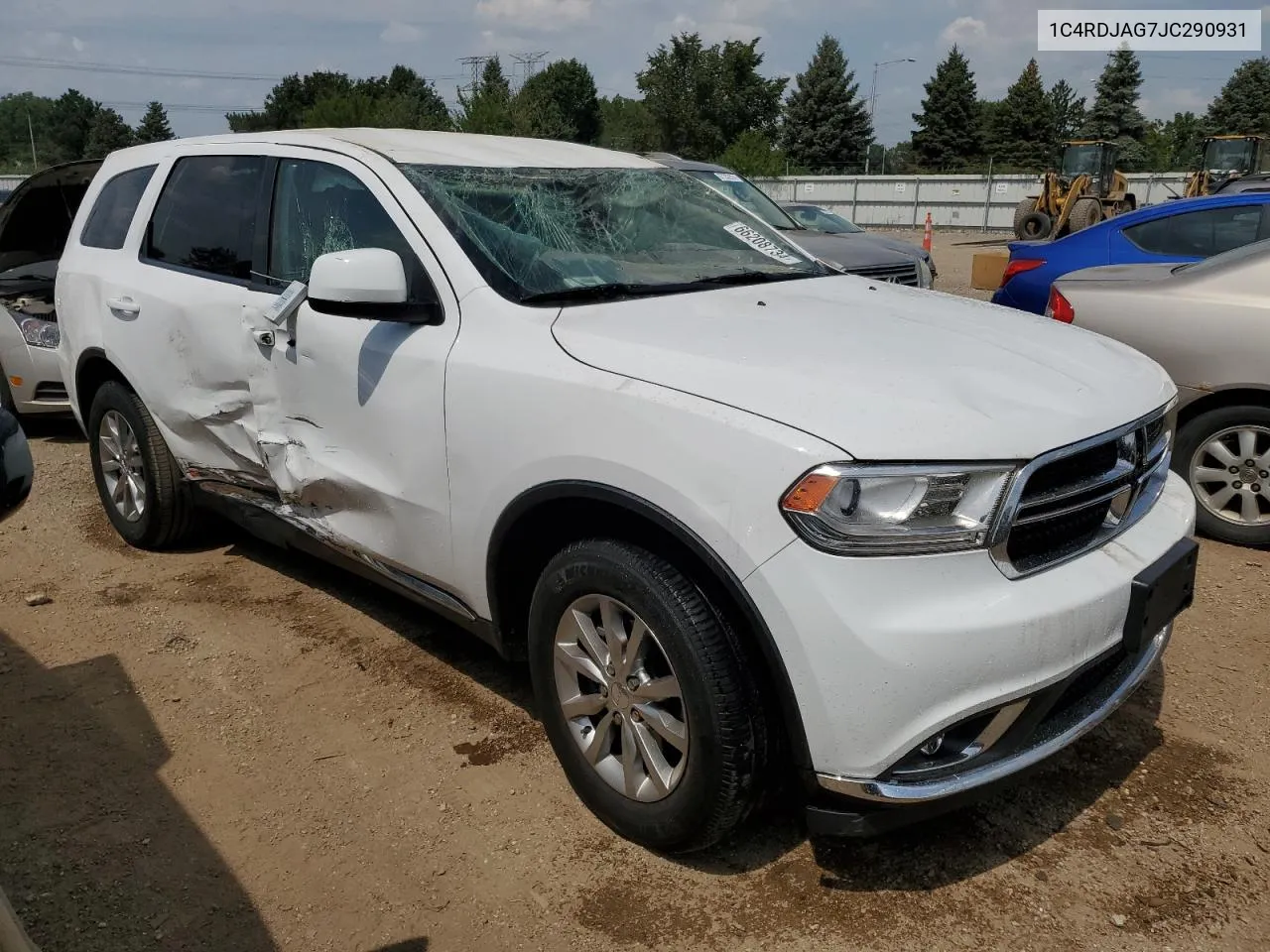 2018 Dodge Durango Sxt VIN: 1C4RDJAG7JC290931 Lot: 66208734