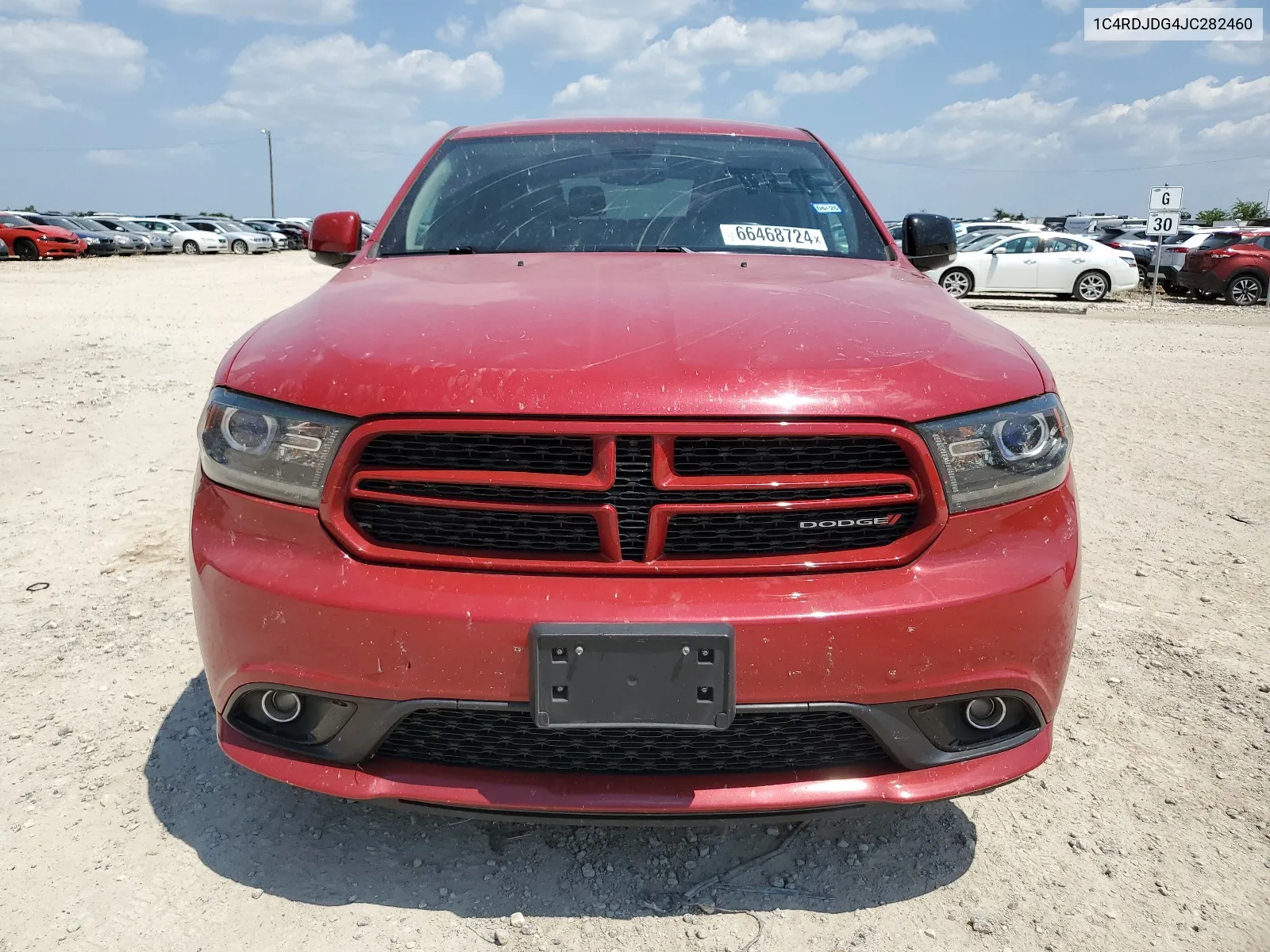 2018 Dodge Durango Gt VIN: 1C4RDJDG4JC282460 Lot: 66468724