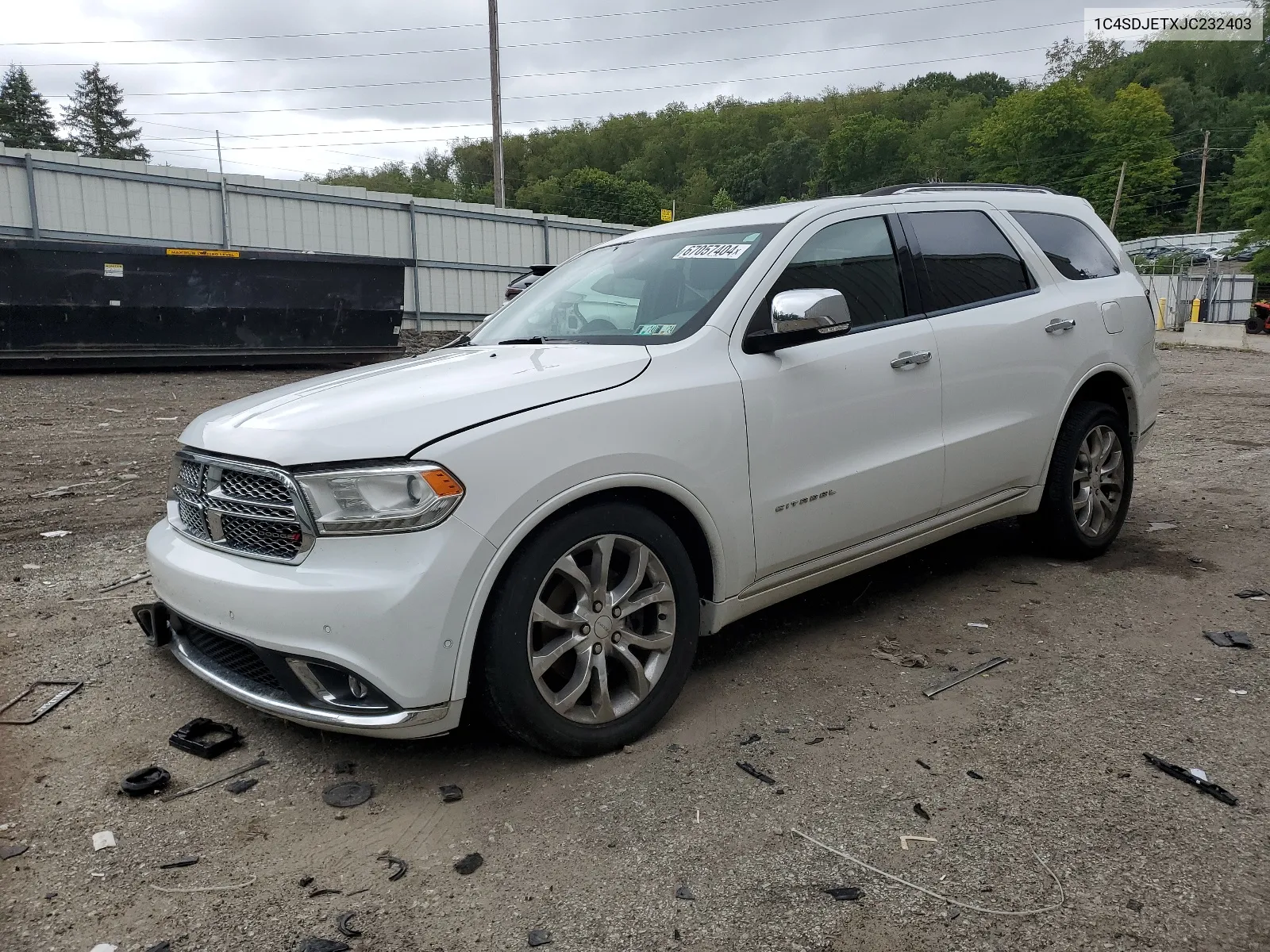 1C4SDJETXJC232403 2018 Dodge Durango Citadel