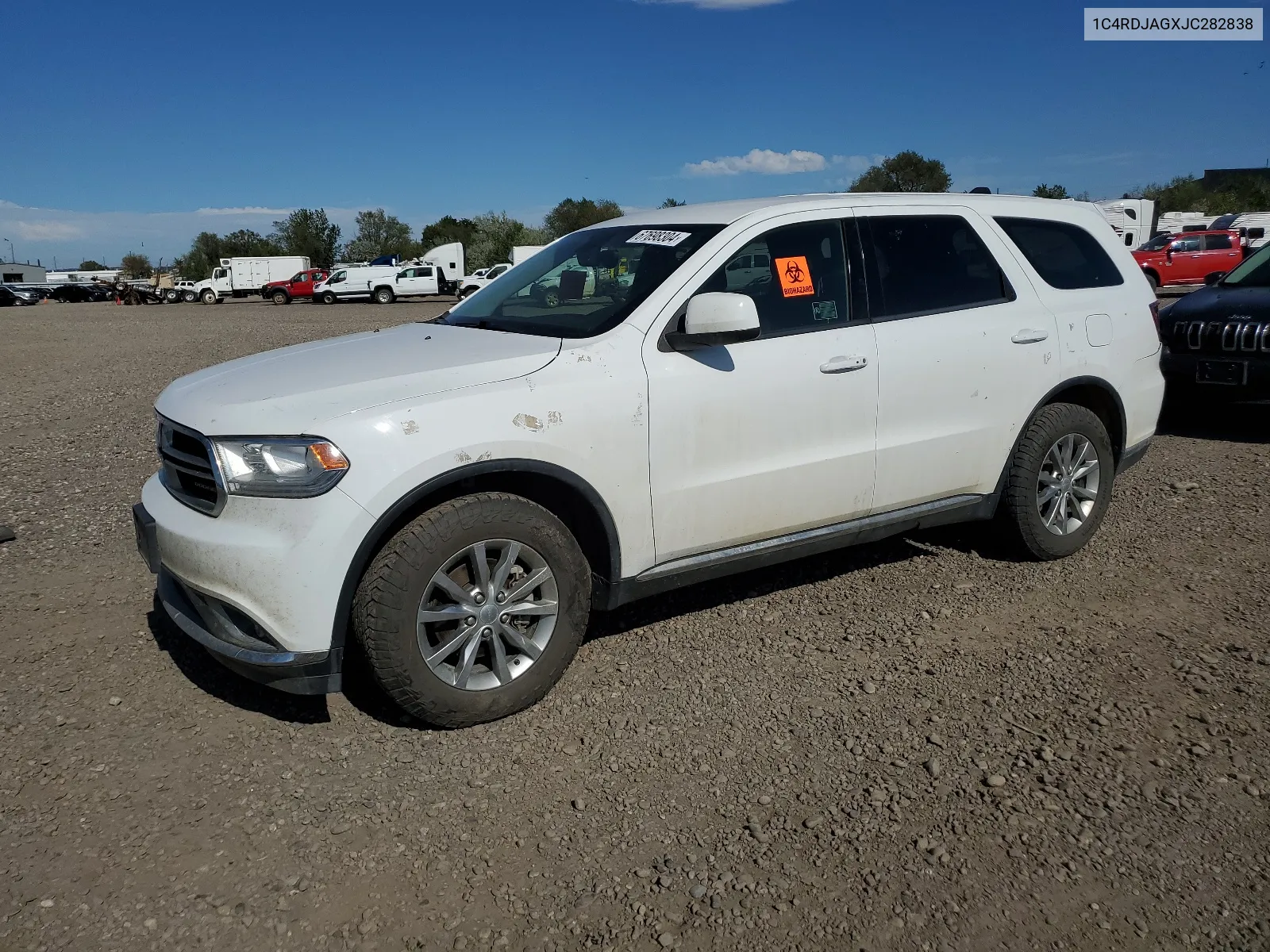 2018 Dodge Durango Sxt VIN: 1C4RDJAGXJC282838 Lot: 67698304