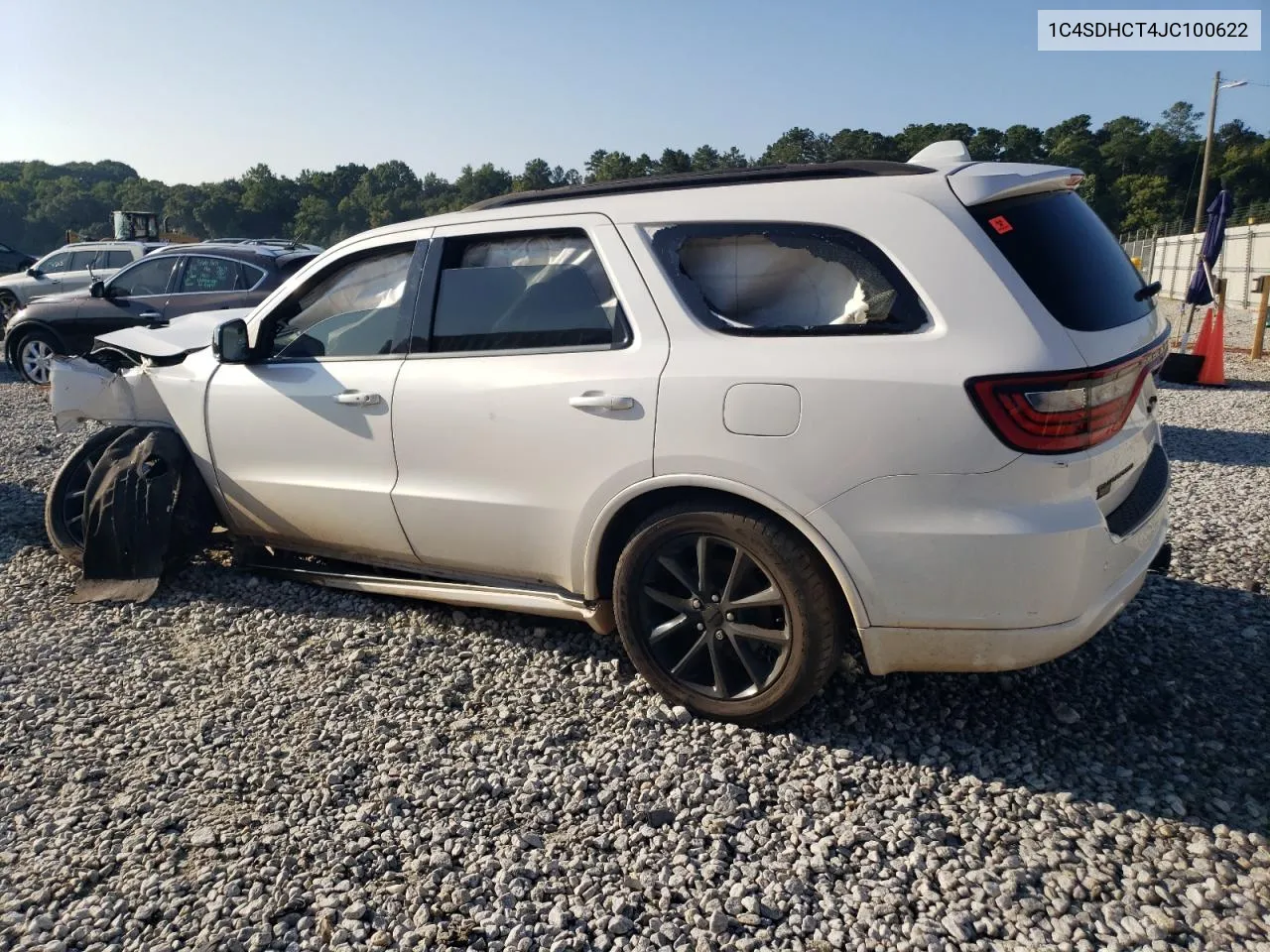 2018 Dodge Durango R/T VIN: 1C4SDHCT4JC100622 Lot: 68854514