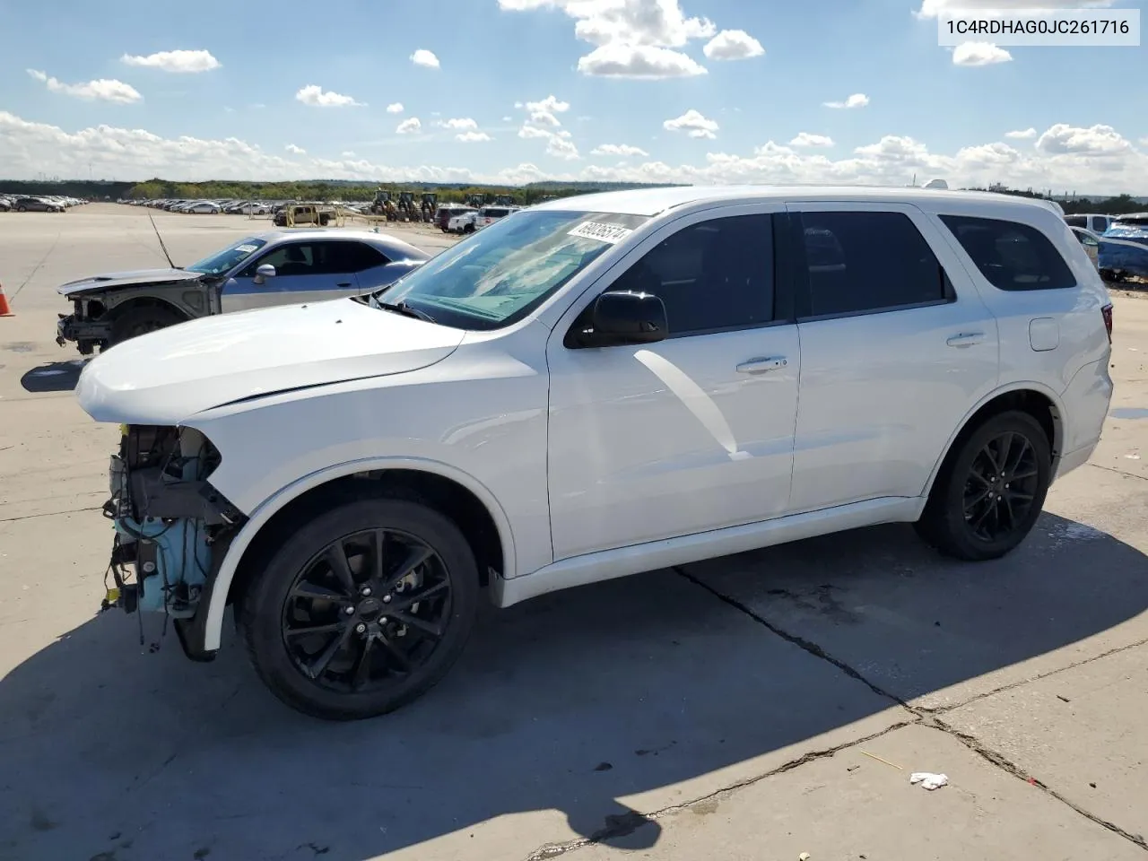 2018 Dodge Durango Sxt VIN: 1C4RDHAG0JC261716 Lot: 69036574