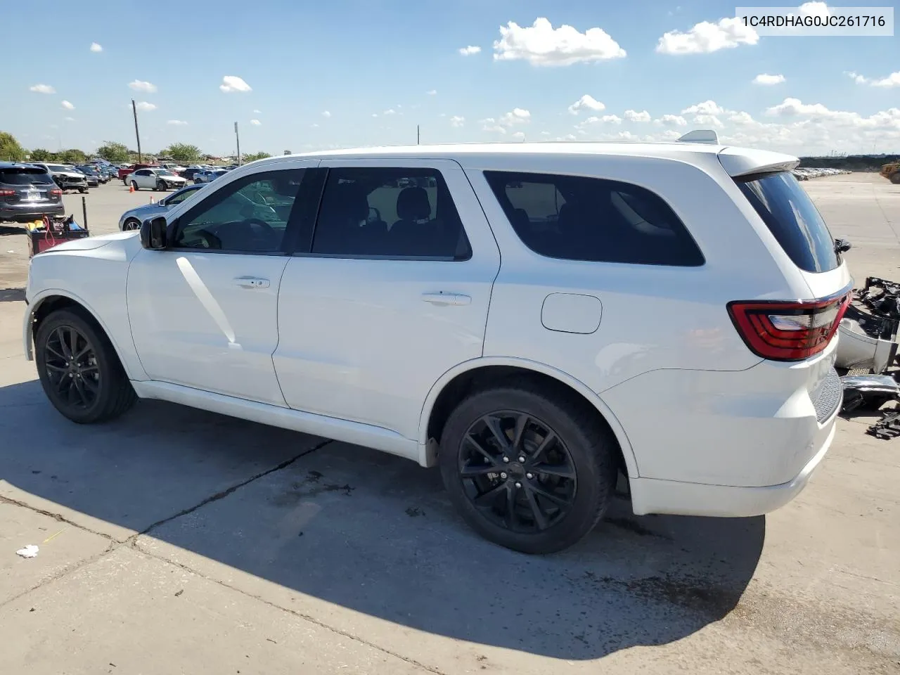 2018 Dodge Durango Sxt VIN: 1C4RDHAG0JC261716 Lot: 69036574