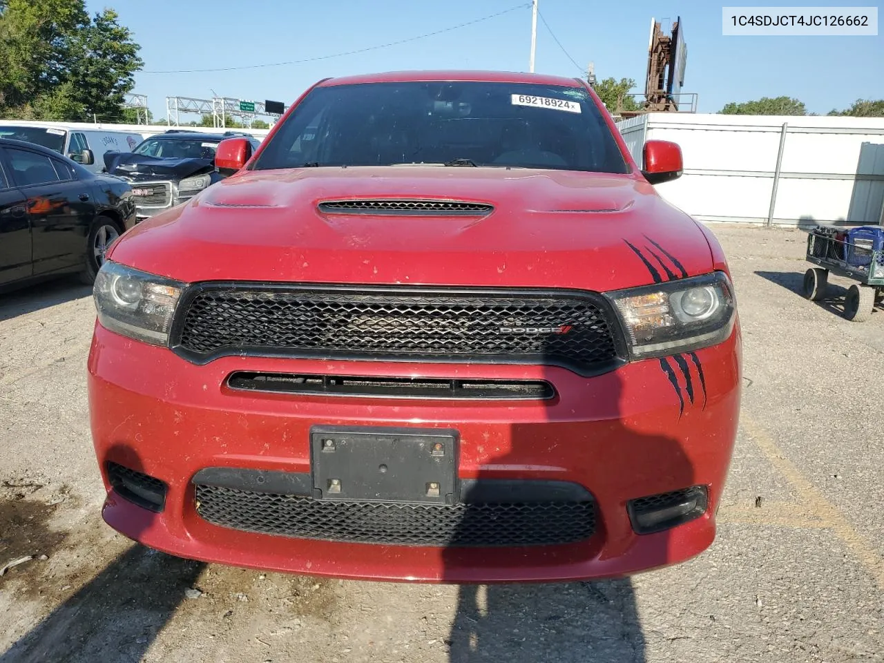 2018 Dodge Durango R/T VIN: 1C4SDJCT4JC126662 Lot: 69218924