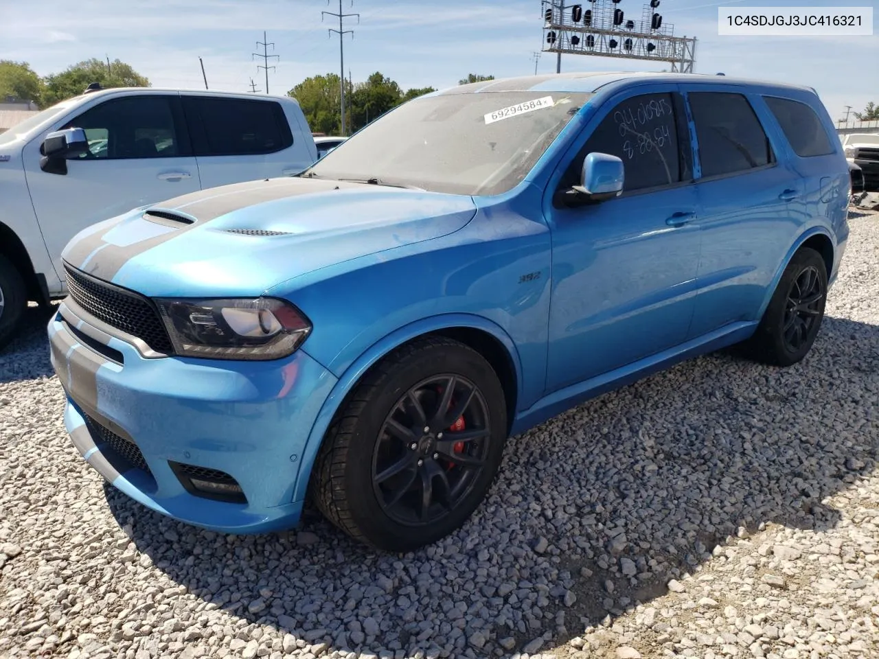 1C4SDJGJ3JC416321 2018 Dodge Durango Srt