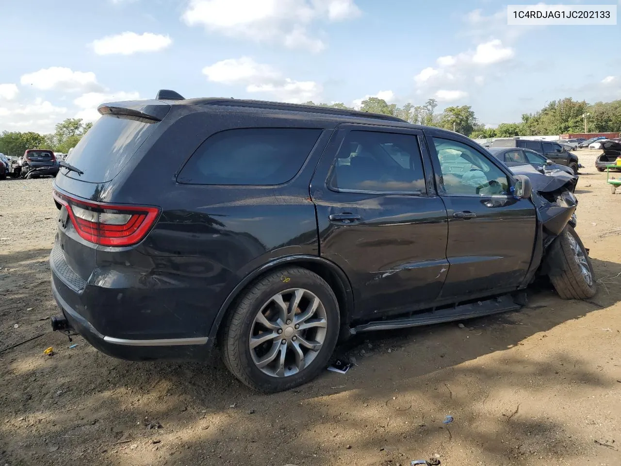 2018 Dodge Durango Sxt VIN: 1C4RDJAG1JC202133 Lot: 69591544