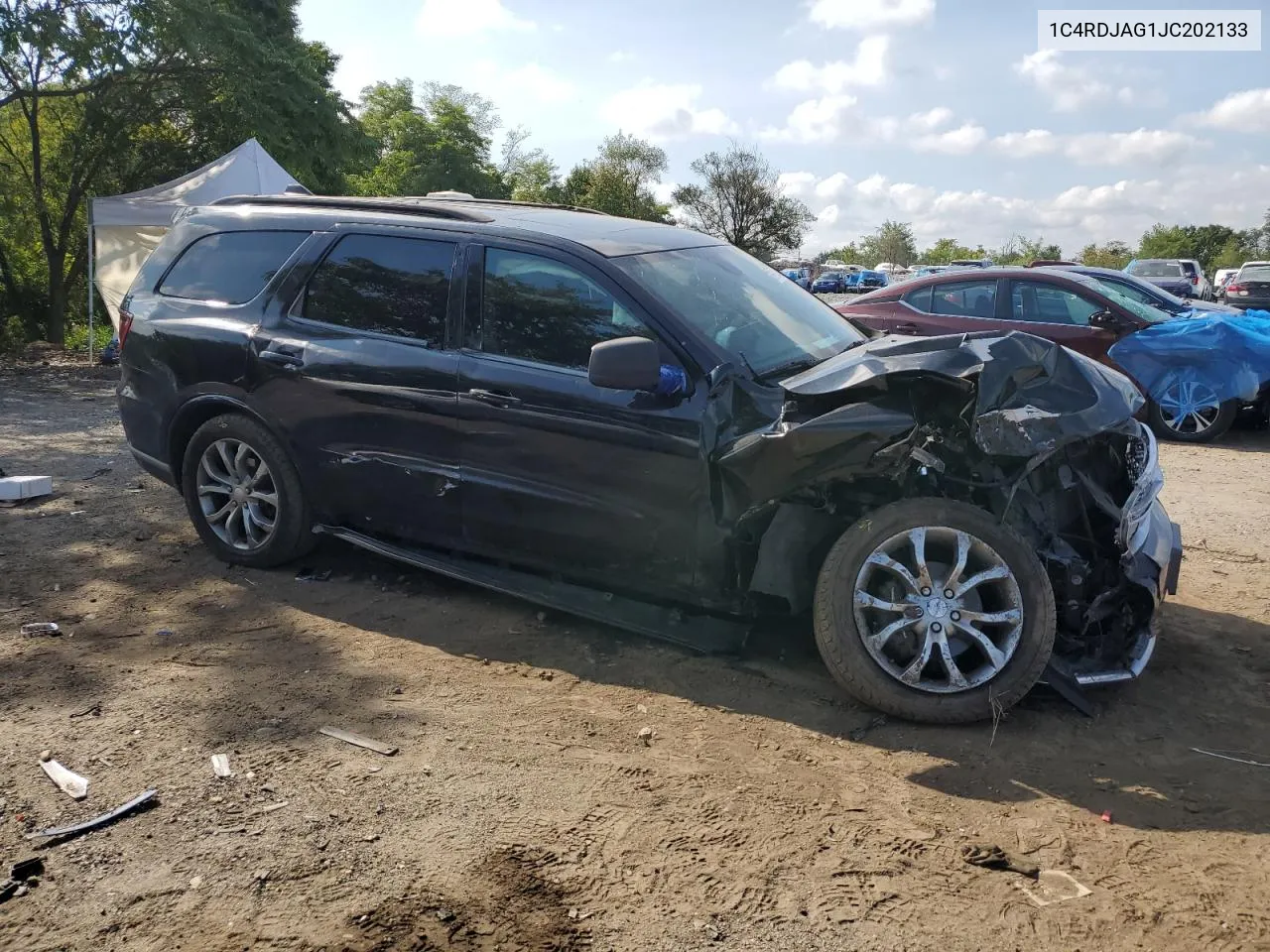 2018 Dodge Durango Sxt VIN: 1C4RDJAG1JC202133 Lot: 69591544