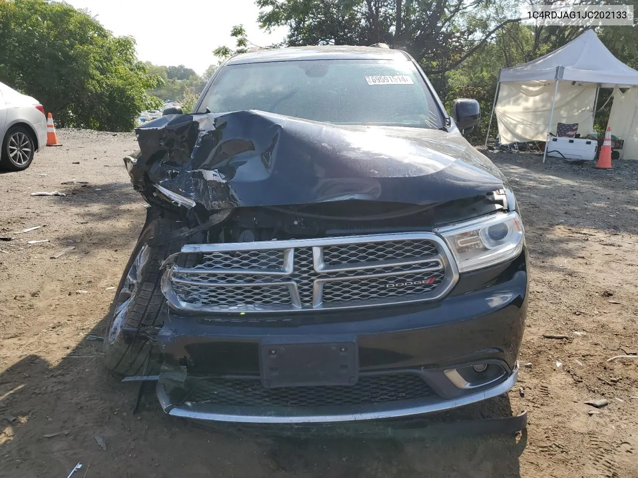 1C4RDJAG1JC202133 2018 Dodge Durango Sxt