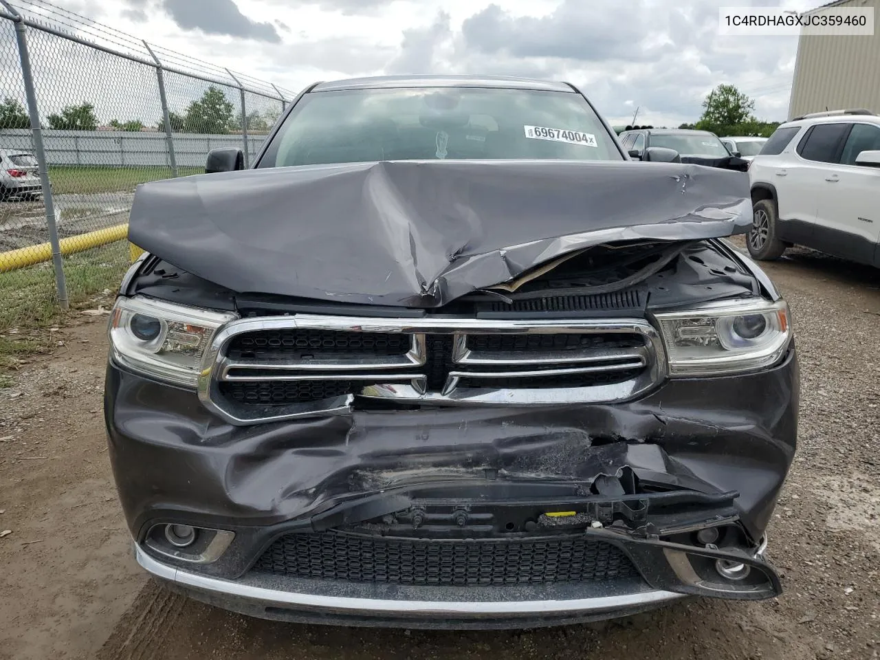 2018 Dodge Durango Sxt VIN: 1C4RDHAGXJC359460 Lot: 69674004