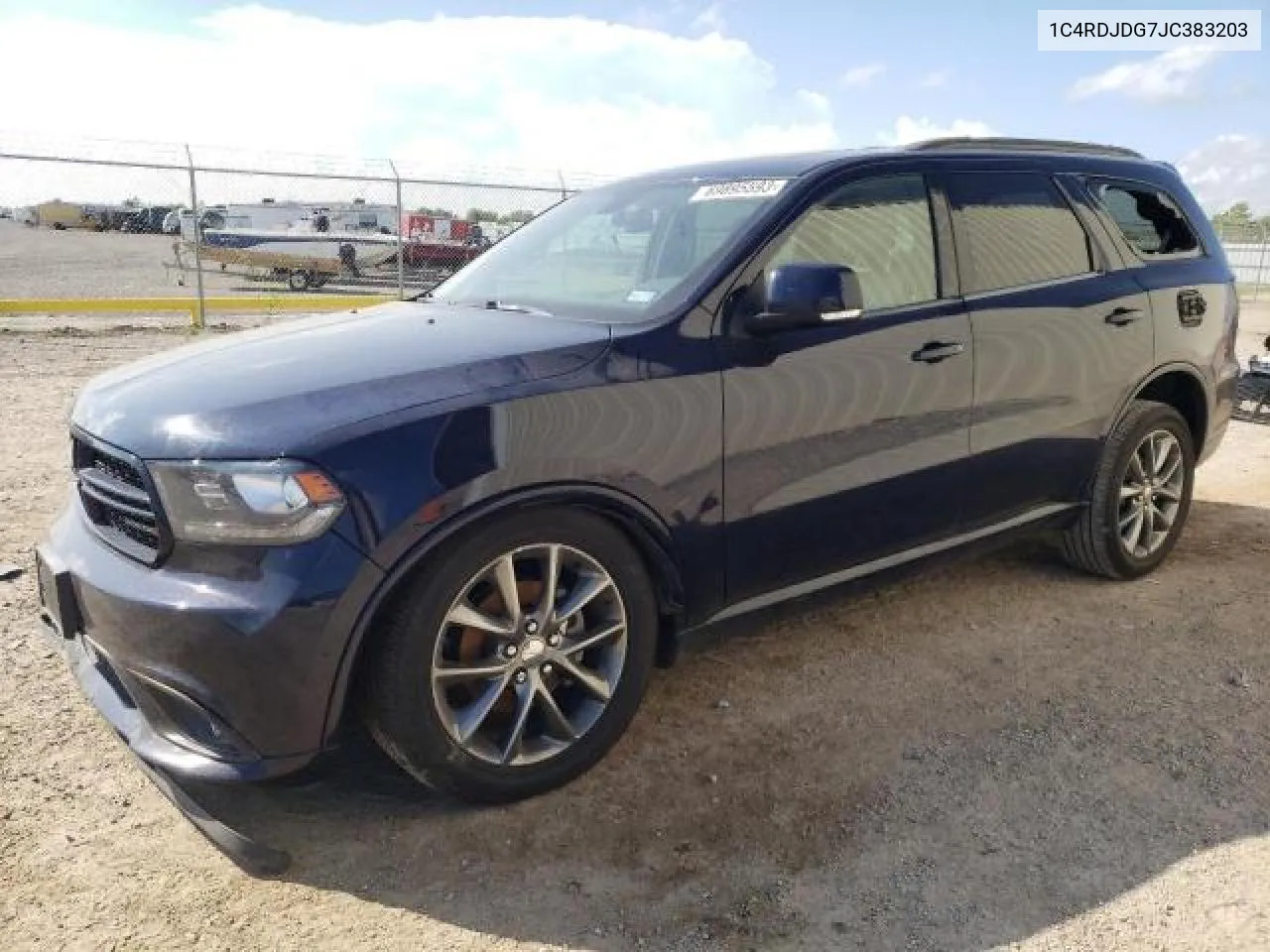 2018 Dodge Durango Gt VIN: 1C4RDJDG7JC383203 Lot: 69704364