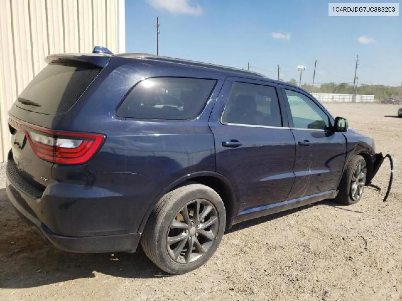 2018 Dodge Durango Gt VIN: 1C4RDJDG7JC383203 Lot: 69704364