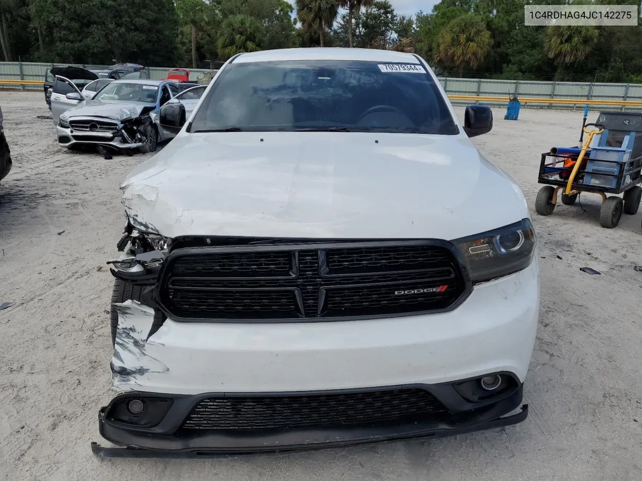 2018 Dodge Durango Sxt VIN: 1C4RDHAG4JC142275 Lot: 70579344