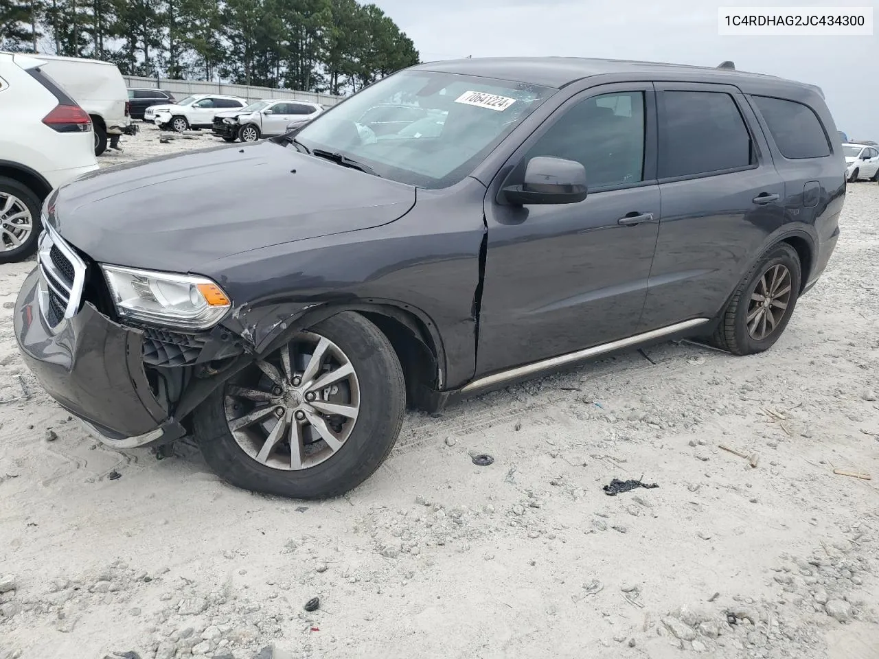 2018 Dodge Durango Sxt VIN: 1C4RDHAG2JC434300 Lot: 70641224