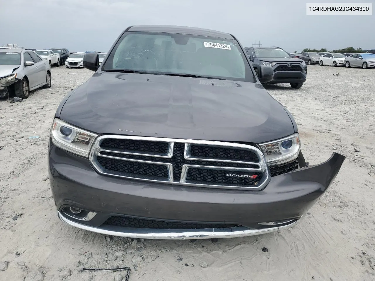 2018 Dodge Durango Sxt VIN: 1C4RDHAG2JC434300 Lot: 70641224