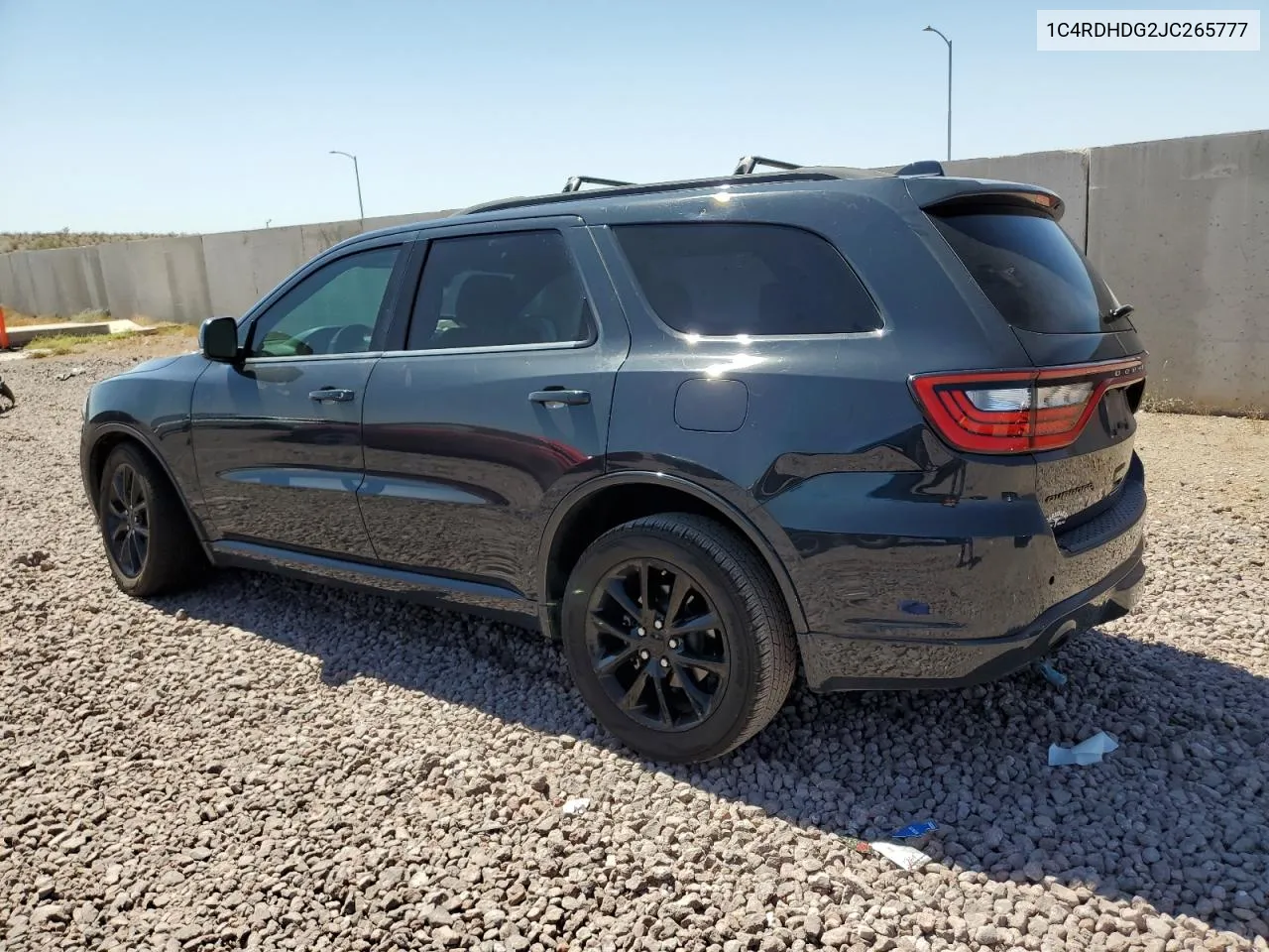 2018 Dodge Durango Gt VIN: 1C4RDHDG2JC265777 Lot: 71497014