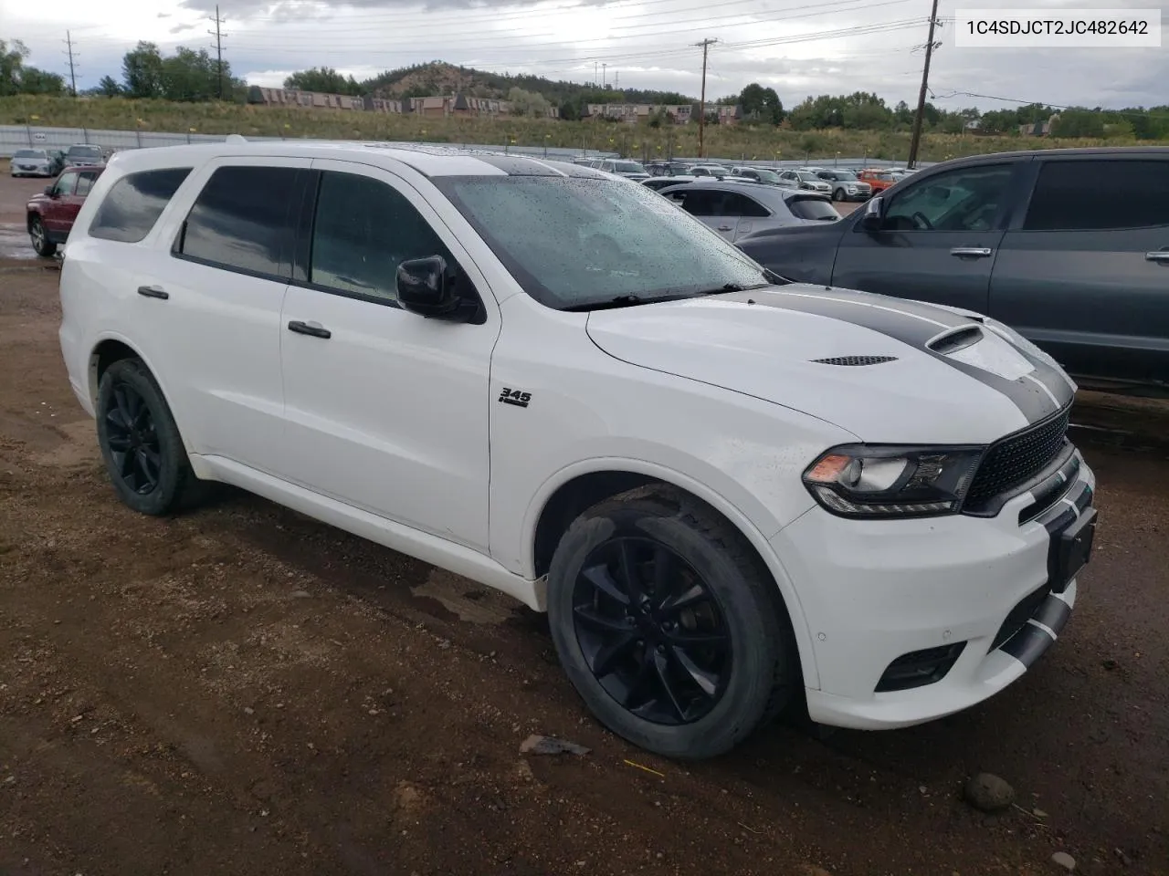 2018 Dodge Durango R/T VIN: 1C4SDJCT2JC482642 Lot: 71752724