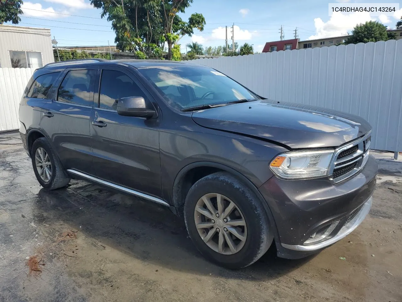 2018 Dodge Durango Sxt VIN: 1C4RDHAG4JC143264 Lot: 72065534