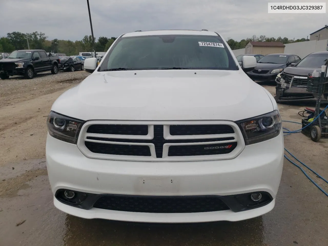 2018 Dodge Durango Gt VIN: 1C4RDHDG3JC329387 Lot: 72547874