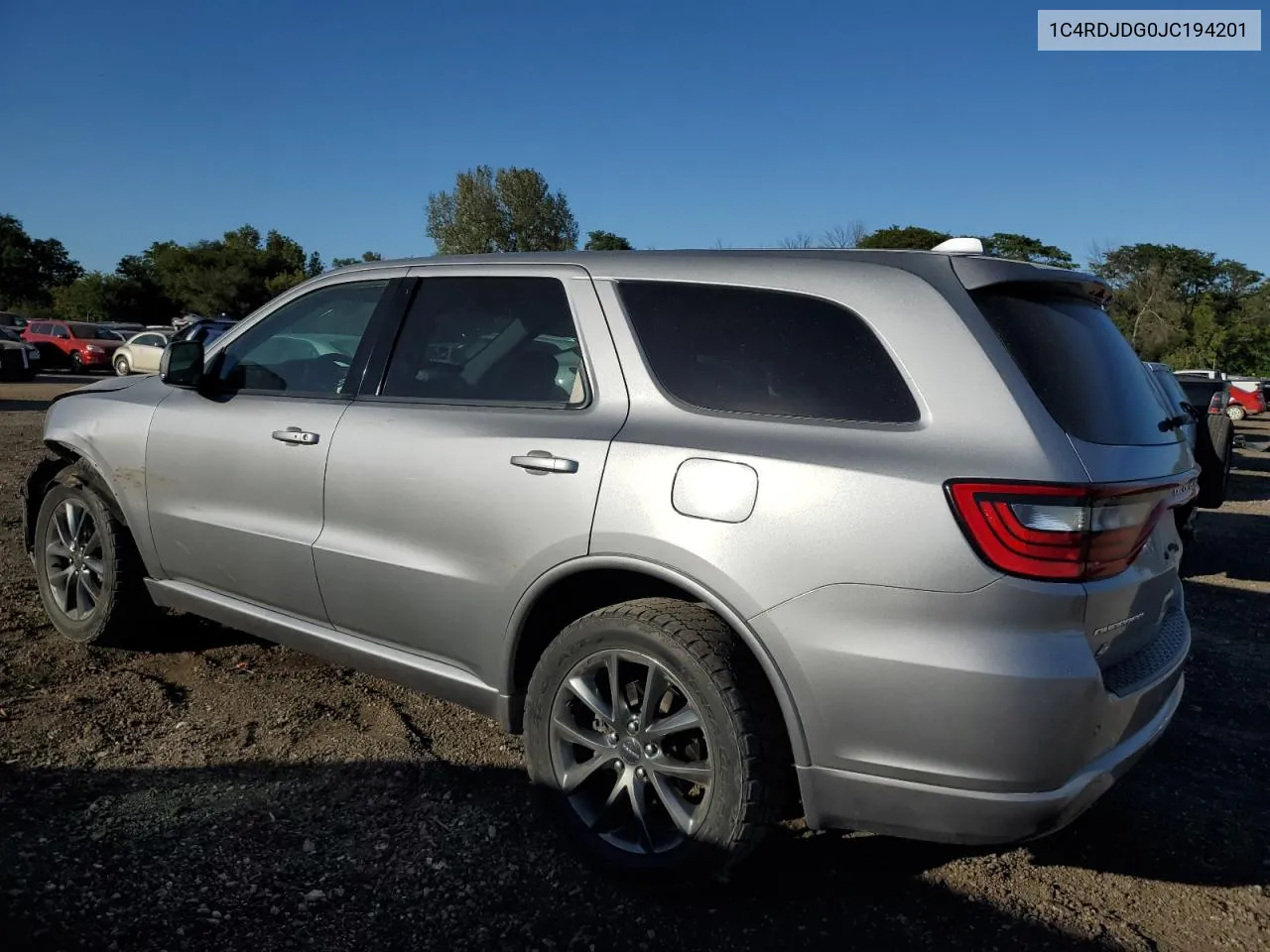 2018 Dodge Durango Gt VIN: 1C4RDJDG0JC194201 Lot: 72711574