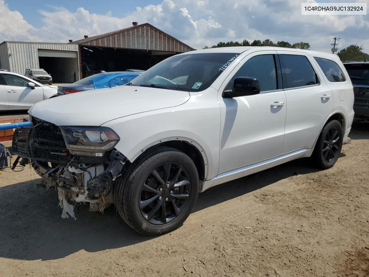 2018 Dodge Durango Sxt VIN: 1C4RDHAG9JC132924 Lot: 72832544