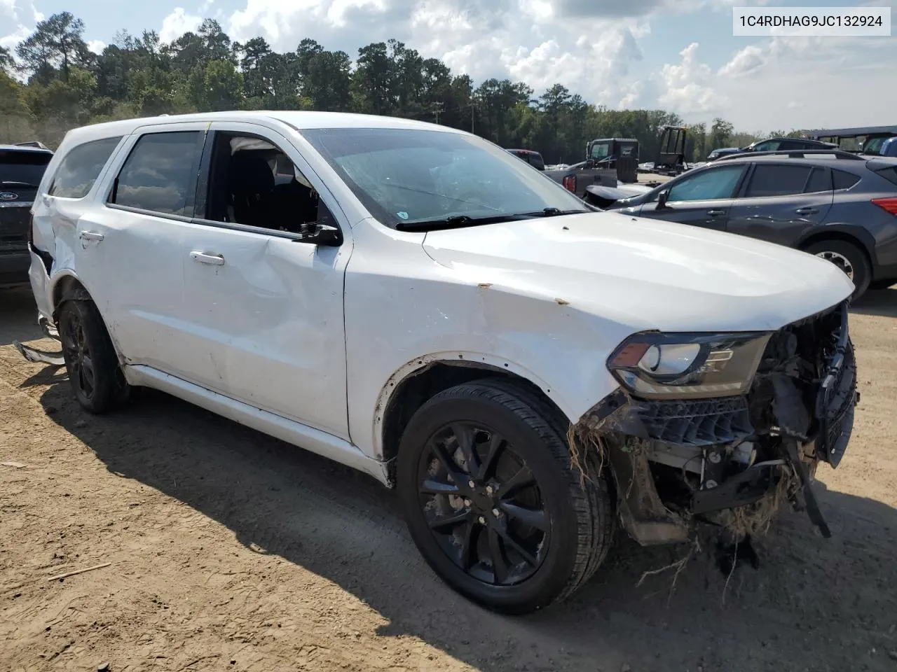 2018 Dodge Durango Sxt VIN: 1C4RDHAG9JC132924 Lot: 72832544